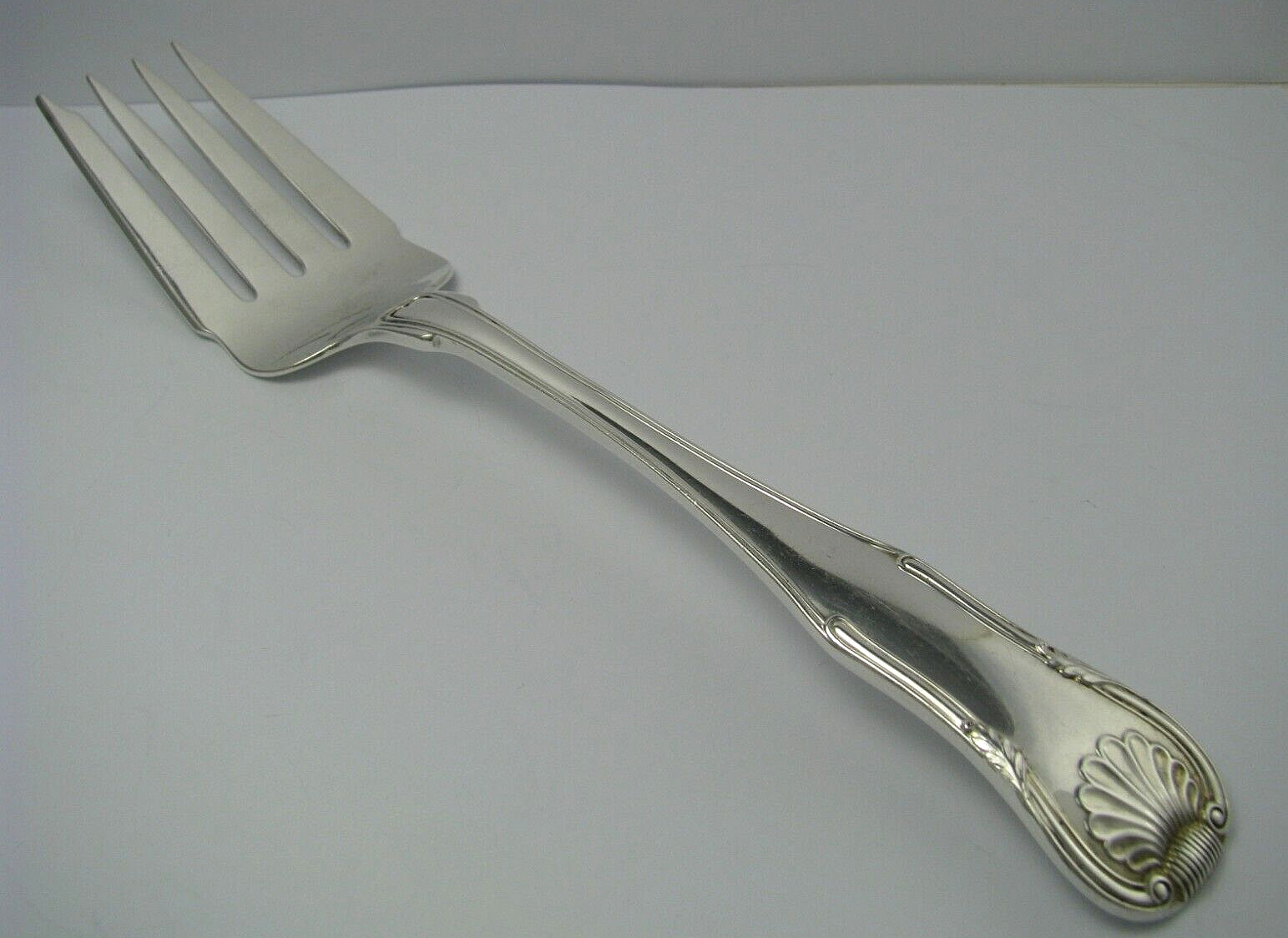 KING by KIRK STERLING SILVER SERVING FORK S.Kirk & Son c1929-32 Mono HSW 8 3/4″
