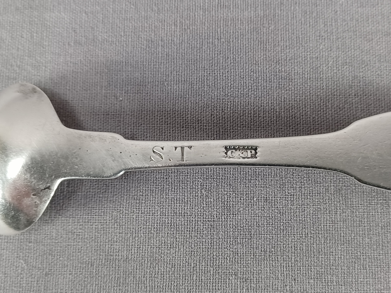 Cleveland & Post New London CT Coin Silver Salt Spoon Circa 1815-1837