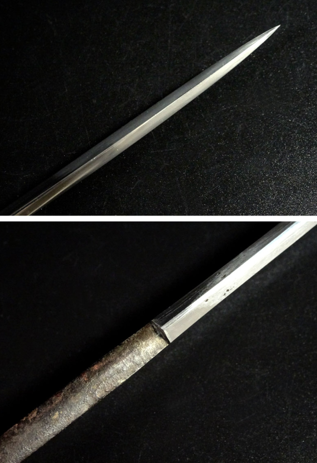 TANTO 短刀 “ Mumei ” 無銘 Japanese Sword 27.4 cm Antique 刀 Samurai Red Rare Koshirae