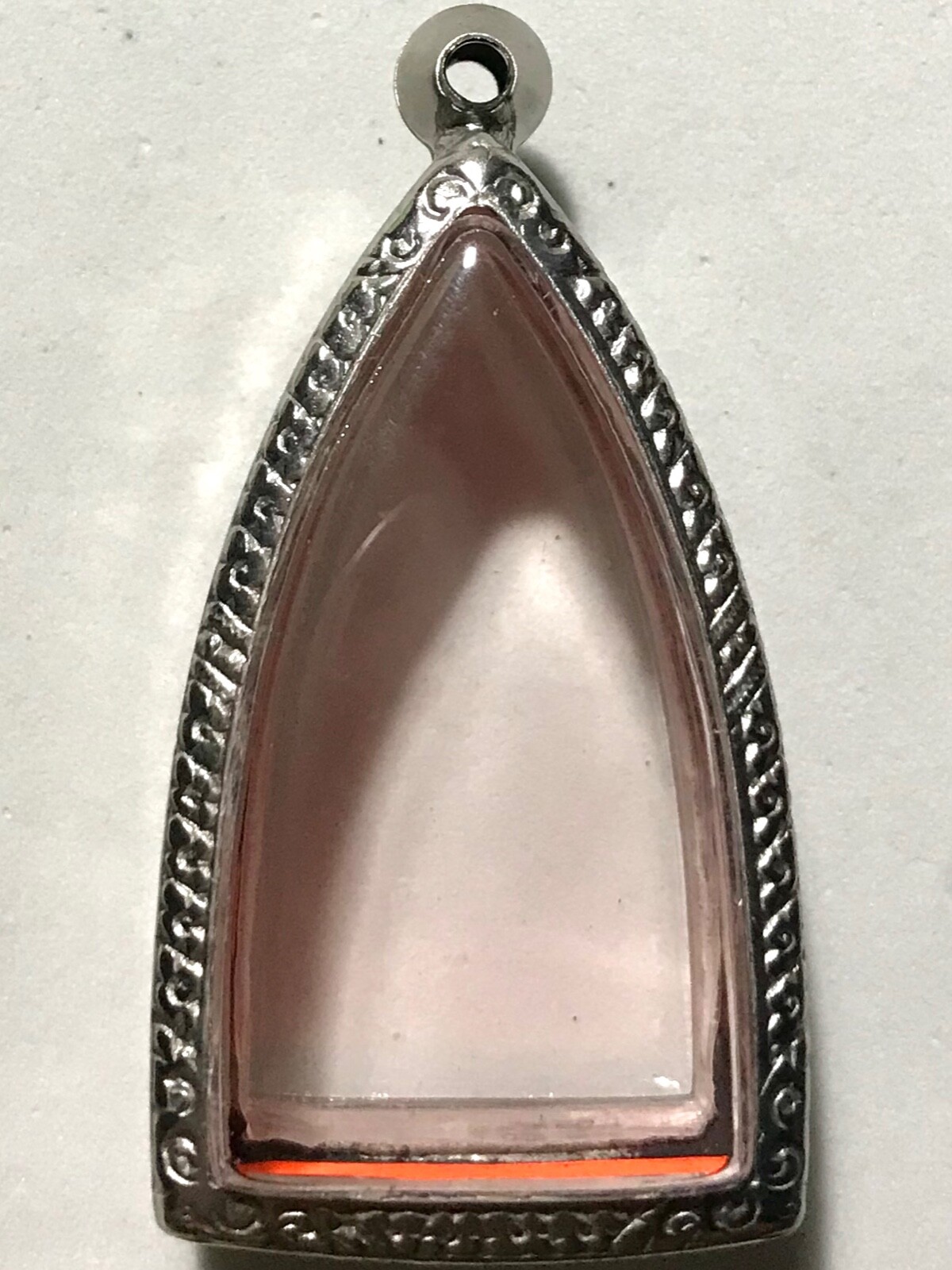 STAINLESS STEEL CASE/CASING AMULET PHRA LP THAI BUDDHA PENDANT C146 h4.7 w2.7 cm