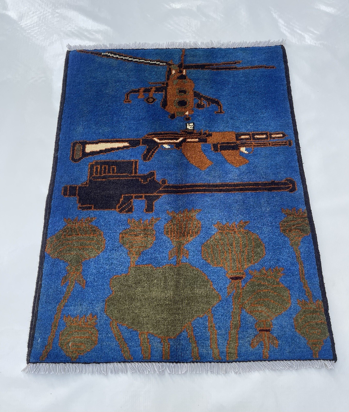 79×60 cm Handmade rug Beautifully Made War Rug Afghan War Rug Handicrafts #372