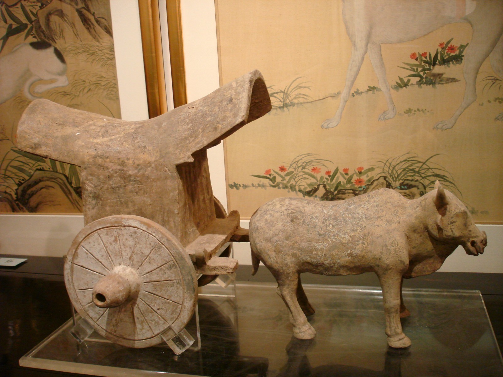 Fine Tang Dynasty Ox Cart Pottery Statue, Come with Oxford TL Tested Certificate