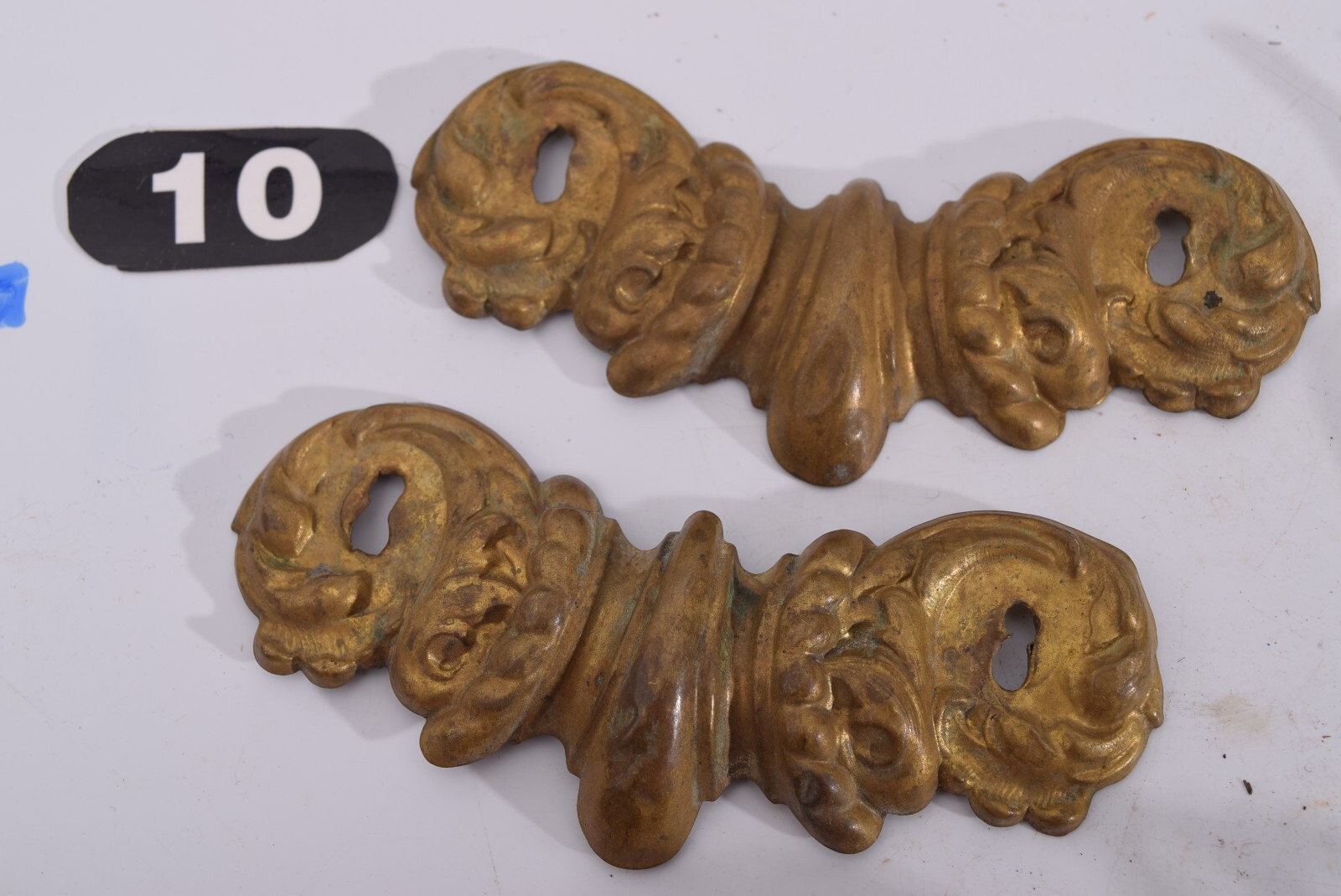 Salvaged Antique Variations – 19th Century Pressed Brass Bail Pull(s) & Hardware