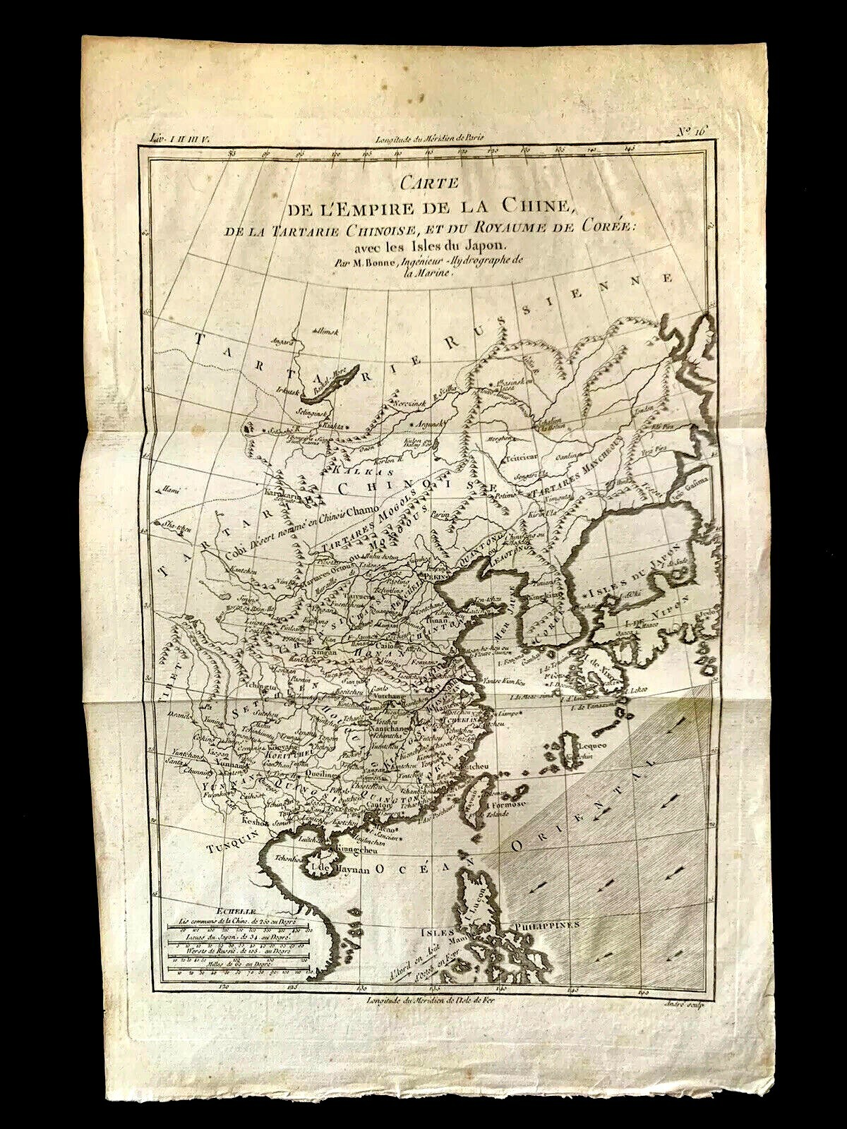 MAP OF EMPIRE OF CHINA: Tartary, Kingdom of Korea, Isles of Japan – 1788
