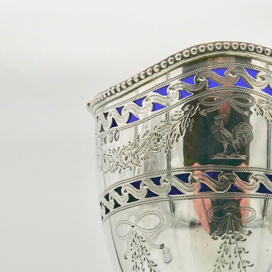 Antique Victorian Sterling Silver Sugar Basket London 1857 Joseph Angell