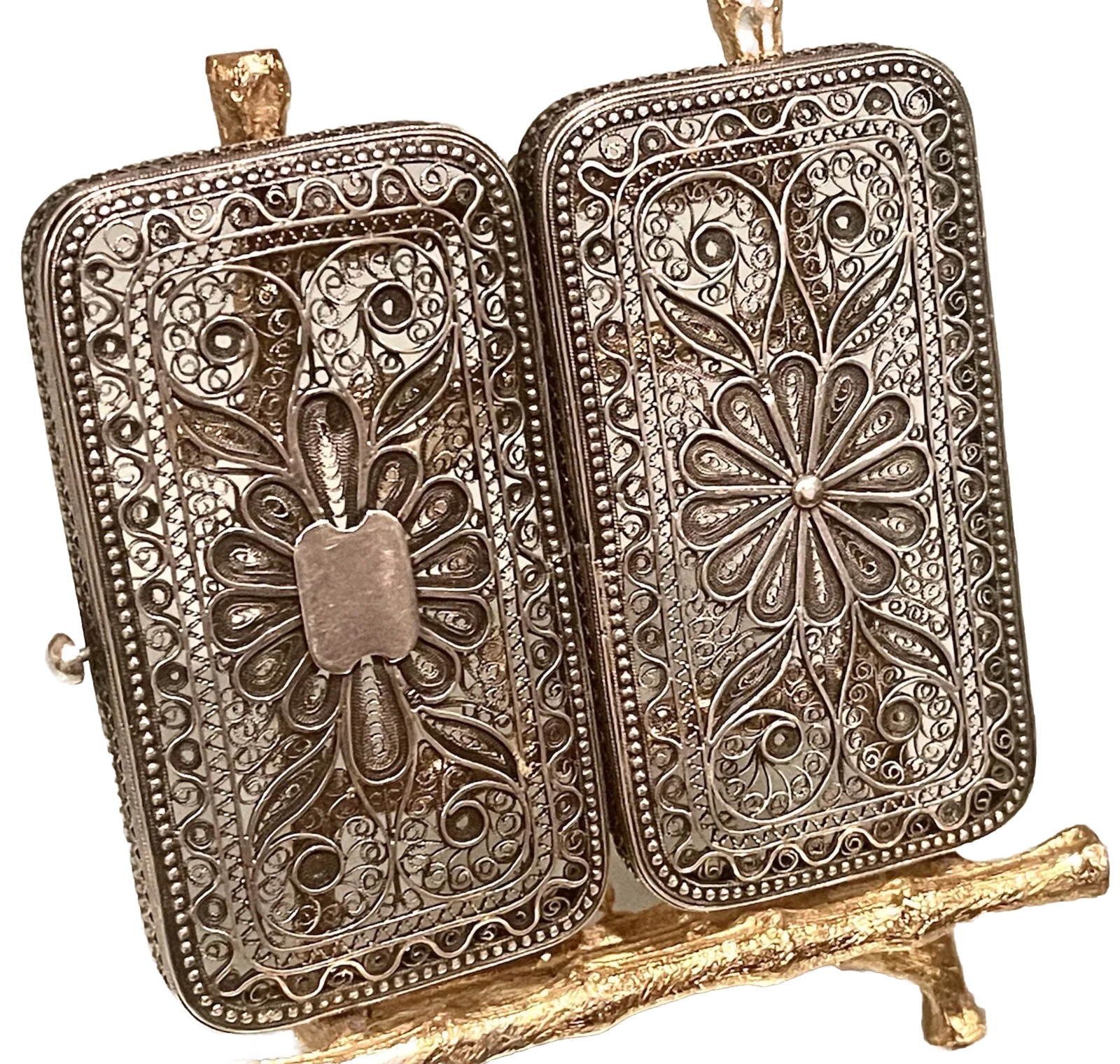 Vintage Antique Russian Imperial Silver 84 Filigree Business Card Cigarette Case