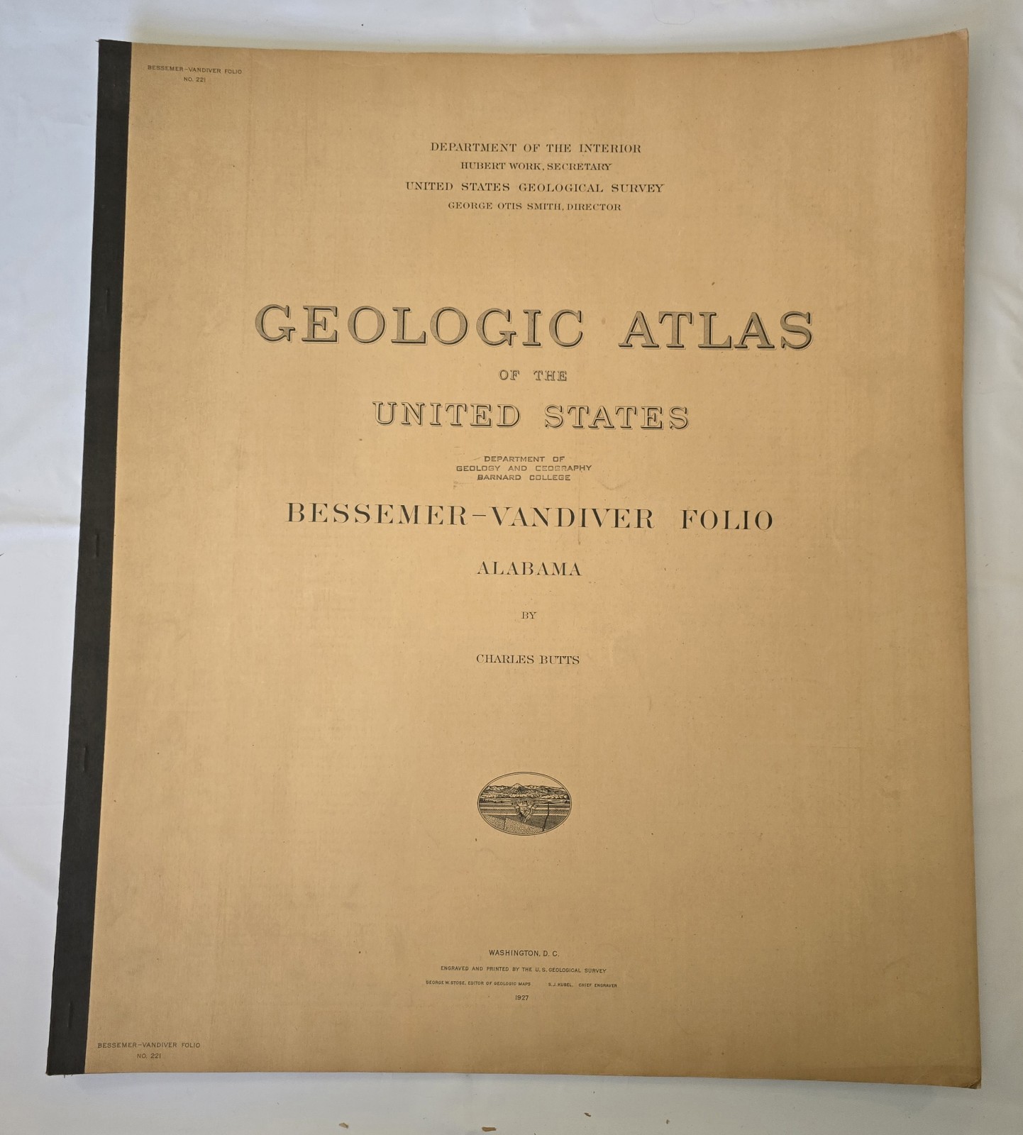 1927 Bessemer Vandiver Folio #221 Alabama USGS US Geologic Atlas Maps