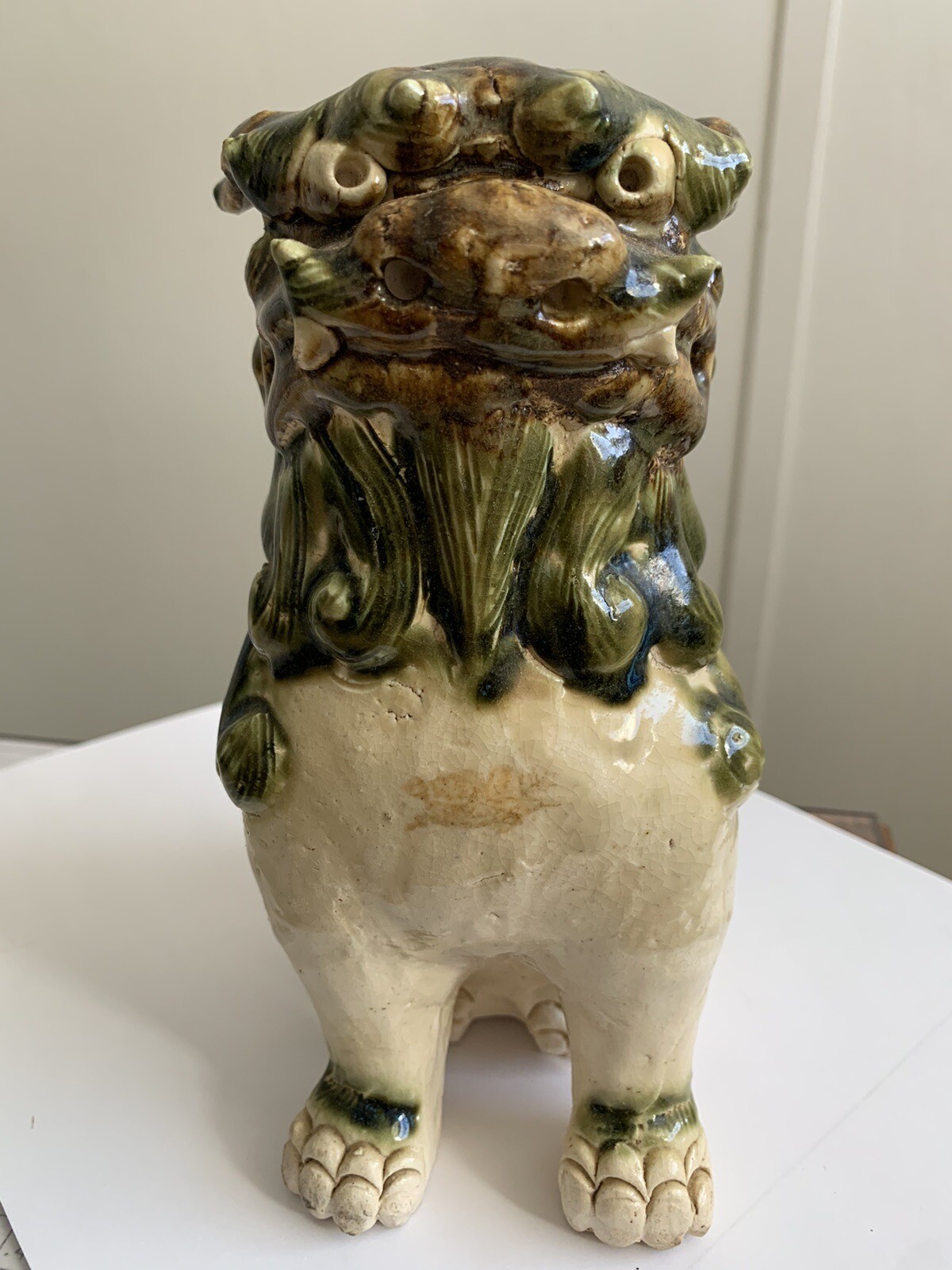 Vintage Stare Down Chinese Foo Dog Lion Guardian Look into My Eyes… Closer…yes.