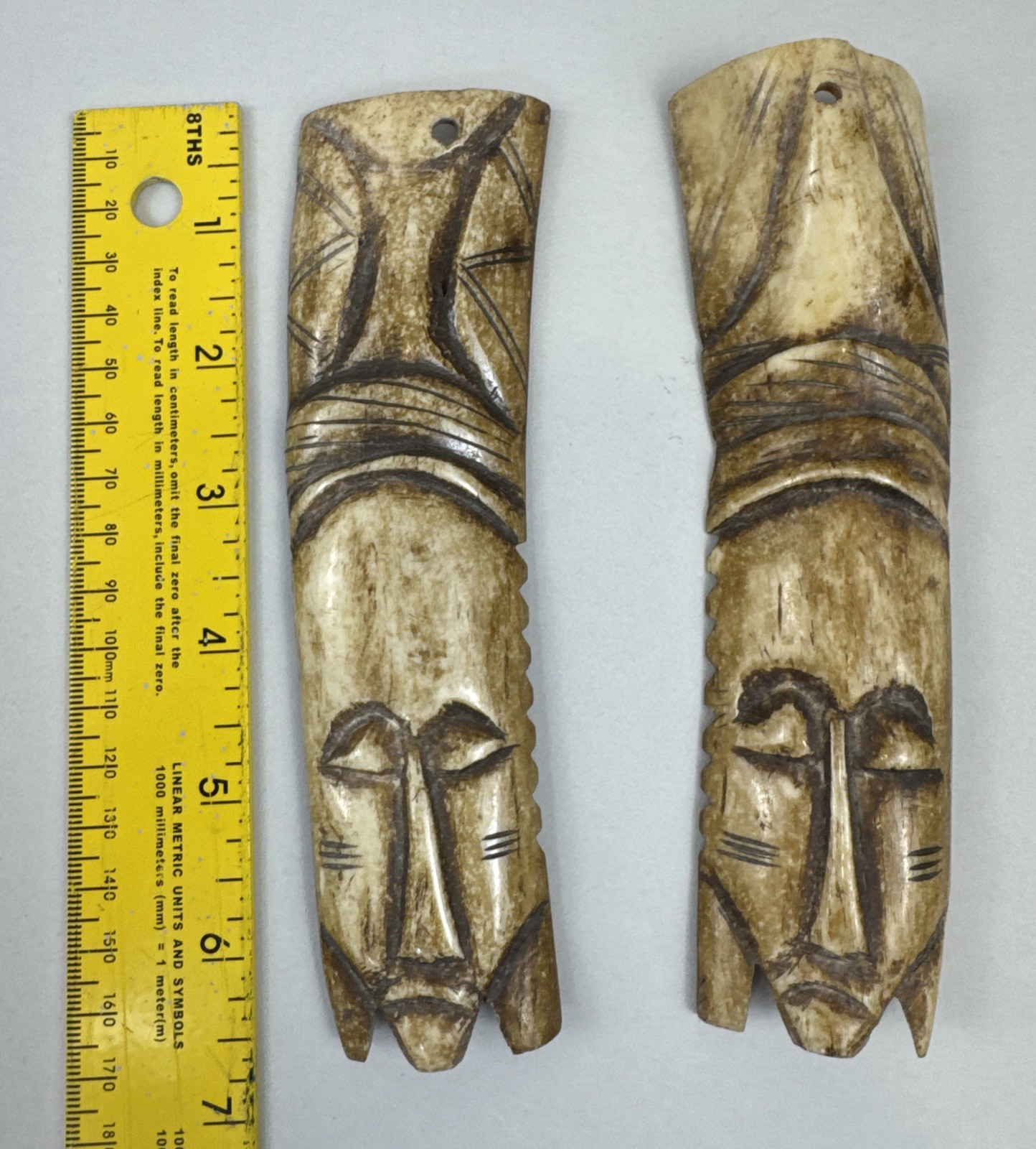 Antique Ethnographic African Tribal Mask Art Carved Fetish 6.5″