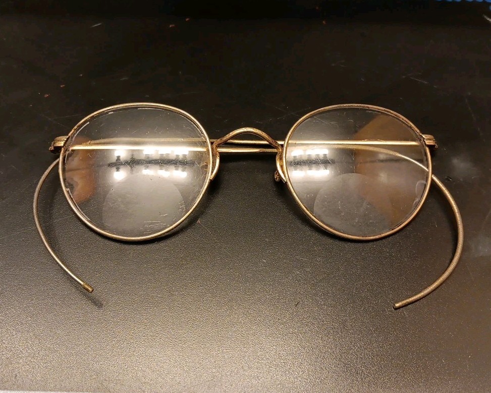 Antique Bausch & Lomb 1/10 12K GF Gold Filled Ful-Vue Gold Rim Eye Glasses Arco