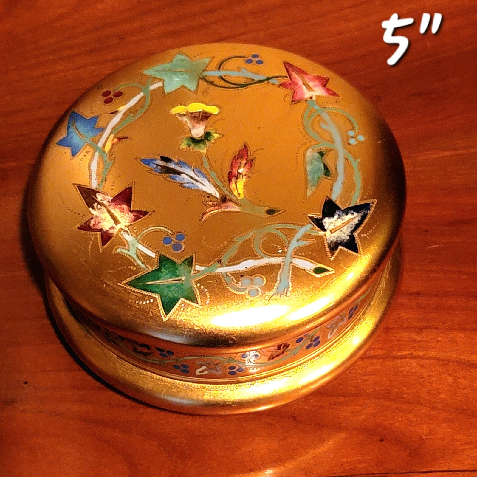 Antique French ~ Napoleon 111 ~ Enameled Bronze ~ Jewelry/Trinket Box