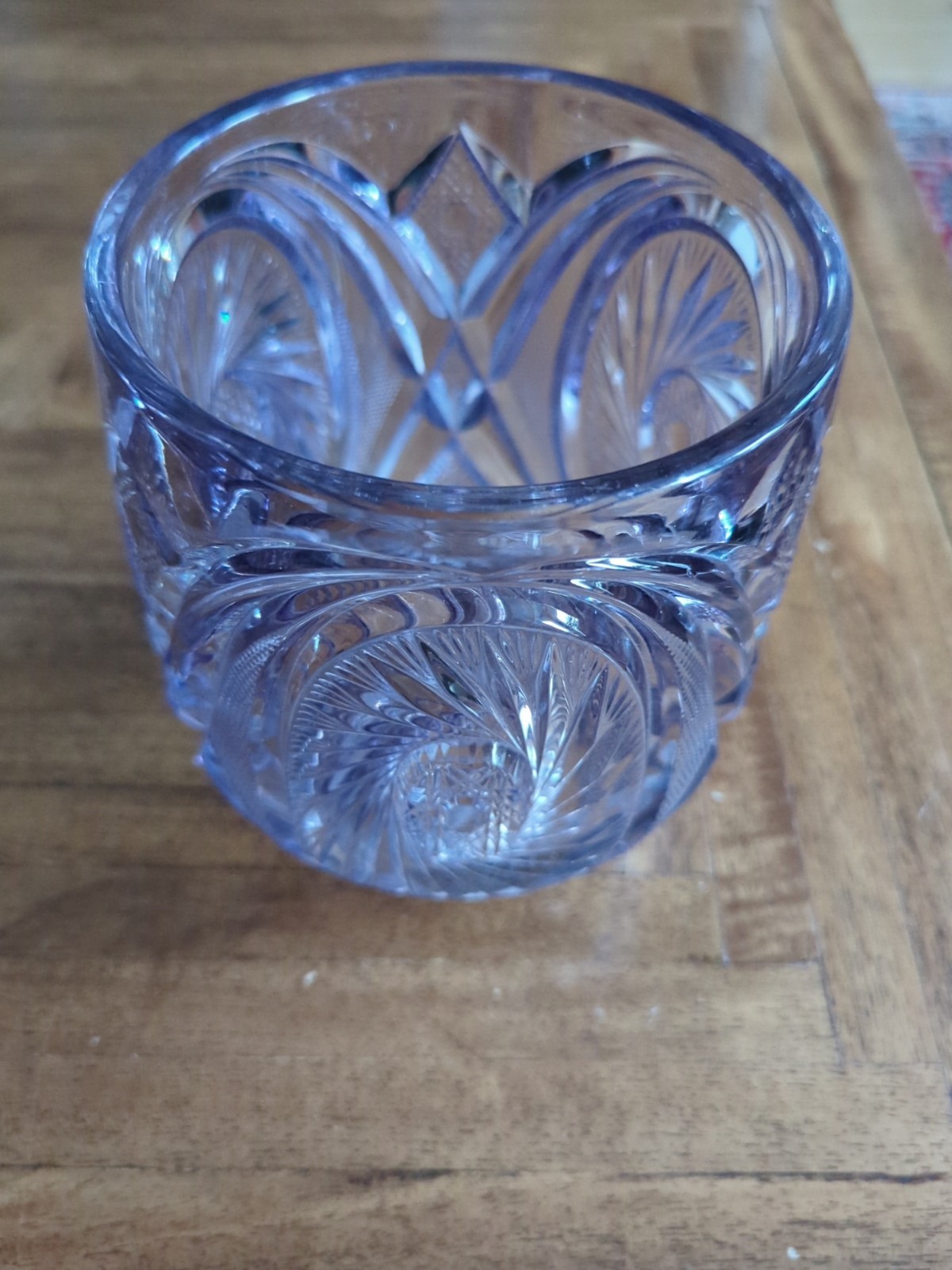 Antique EAPG McKee Glass Aztec Pattern Pres-Cut Vase Jar American Circa 1904