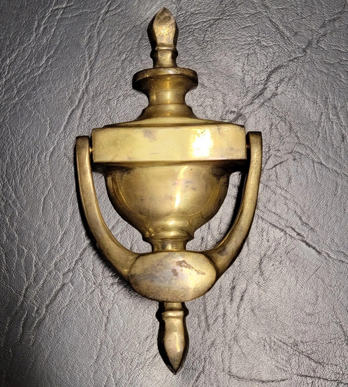 Vintage Brass Door Knocker Made In India 6 3/4 Inches Pre-owned