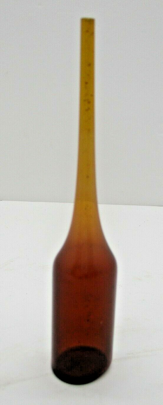 Antique Unused Amber Glass Ampule Handblown?