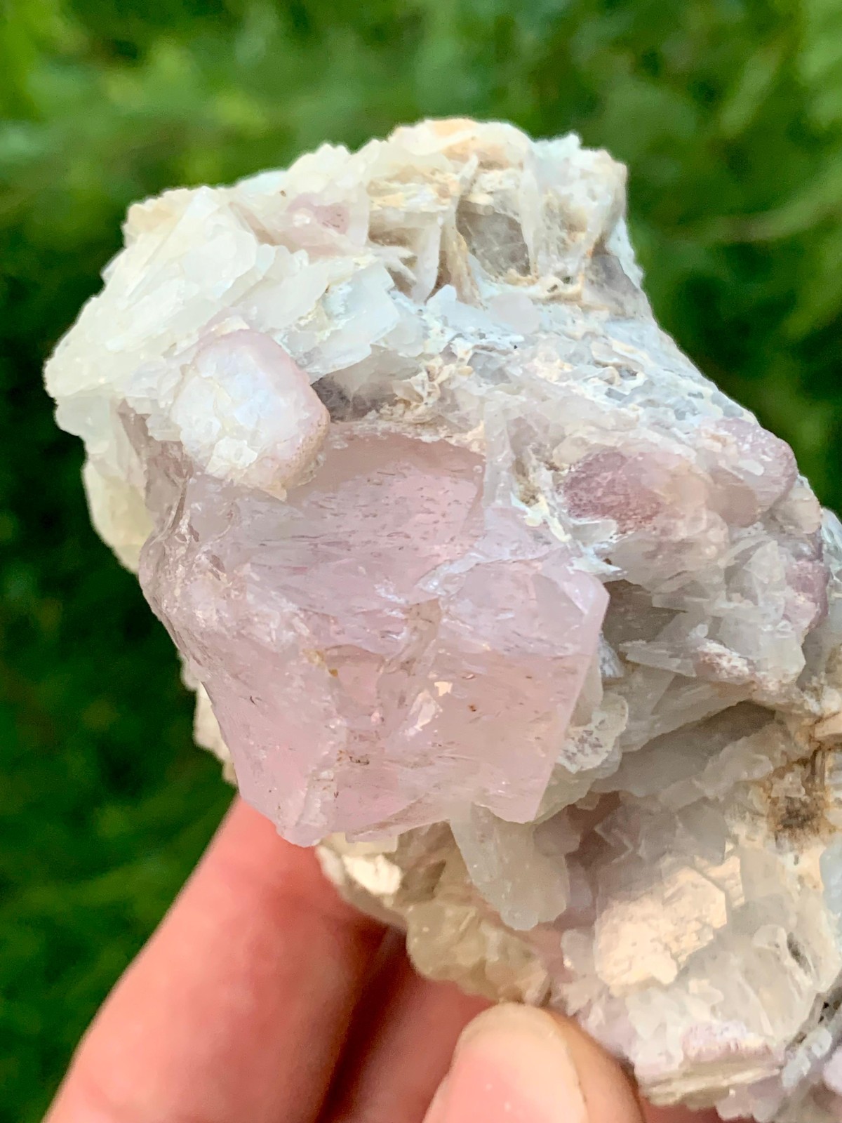 Morganite Crystal Specimen With Kunzite From Afghanistan 334 g