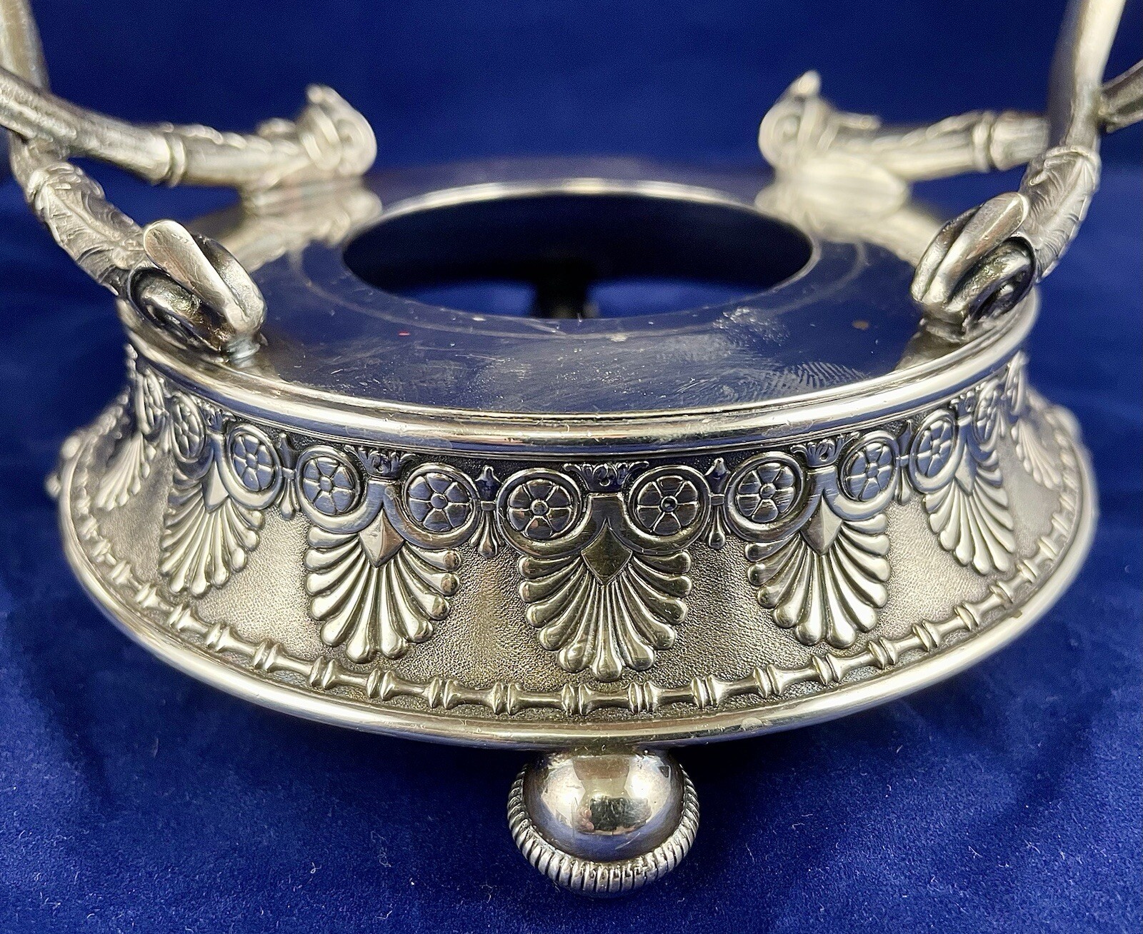 Gorham Neoclassical Silverplate Tea Kettle Date Mark 1884 Spirit Burner