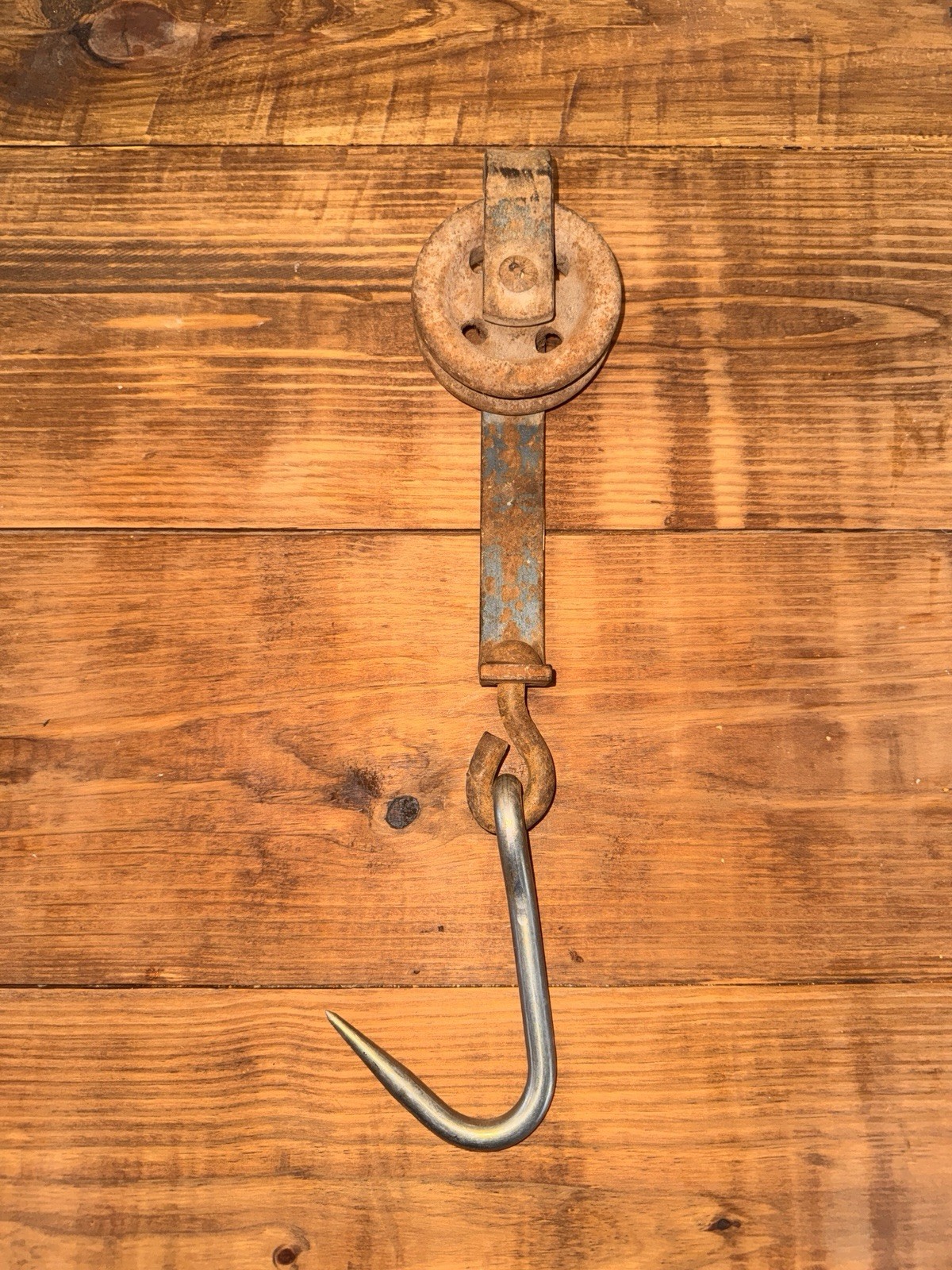 Antique butcher shop rolling meat hook