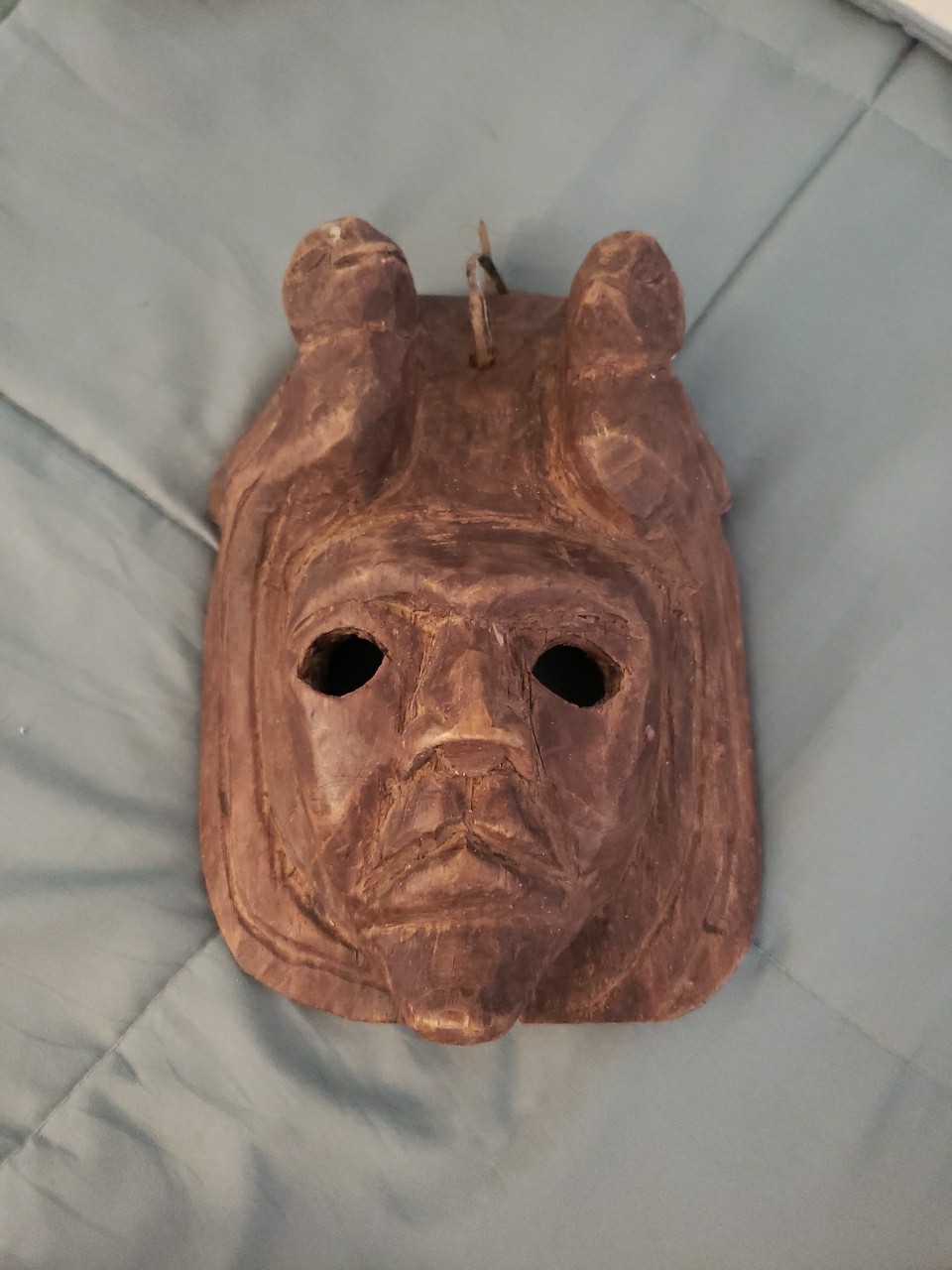 Antique Wooden 10” Mask Wall Hanging Decor Birds Hand Carved