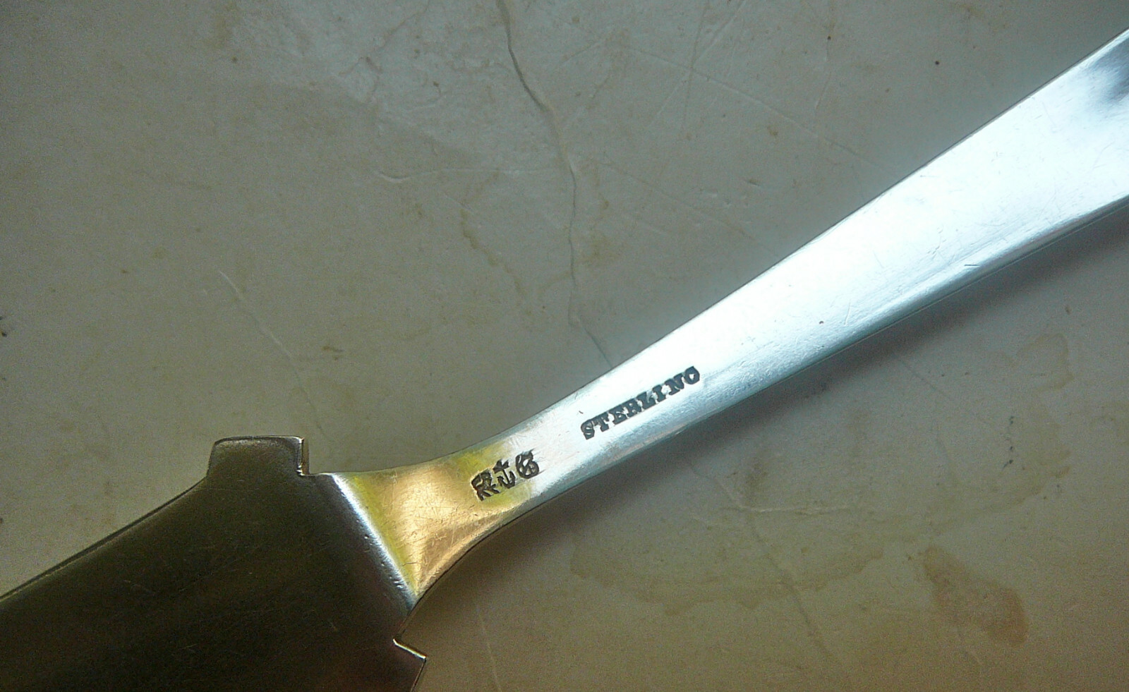Gorham ☛JAPANESE ☚ Sterling LARGE MASTER BUTTER KNIFE 1871 7 3/4″ Bright-Cut