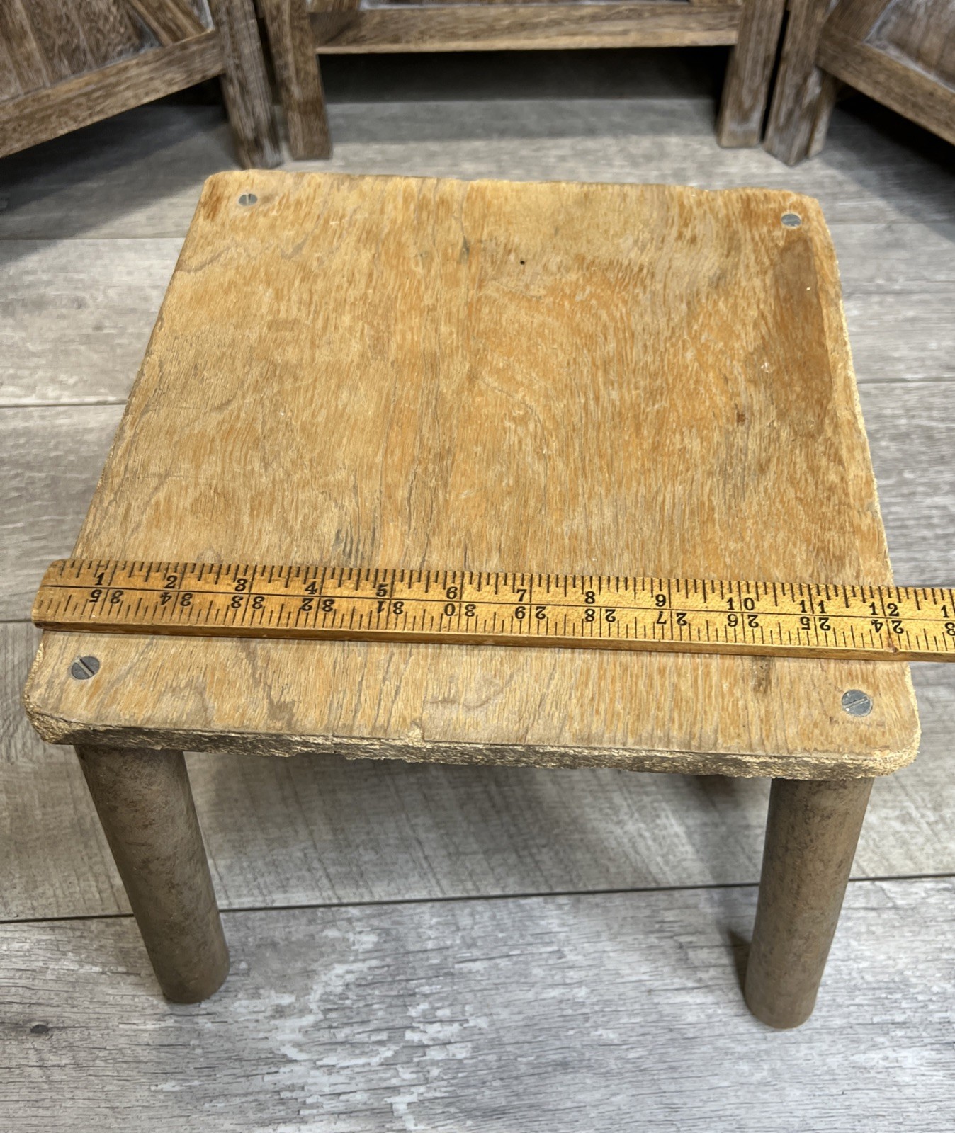 Vintage Milk Stool / Plant Stand Farmhouse Country Primitive Rustic Cottagecore