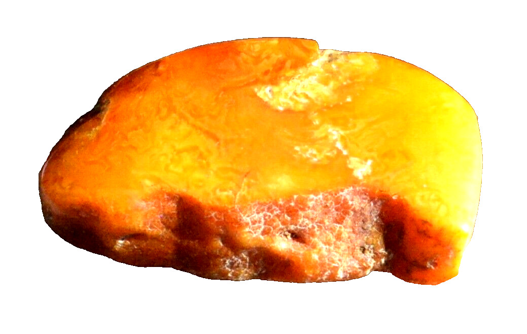 RUSSIAN SOVIET BALTIC AMBER BEAD GEMSTONE ROCK STONE PENDANT NECKLACE PIN BROOCH