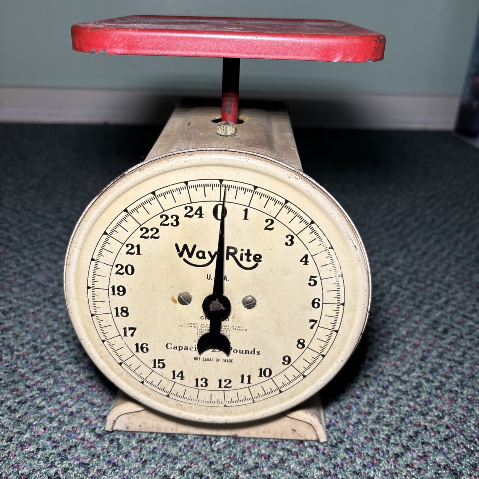 Vintage Way Rite Farmhouse Kitchen Mercantile Scale USA Chicago