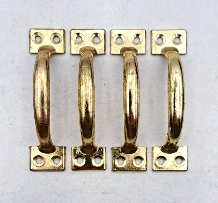 Drawer Handles Cabinet Door Old Vintage Lifts Furniture Metal Hardware Lot of 4