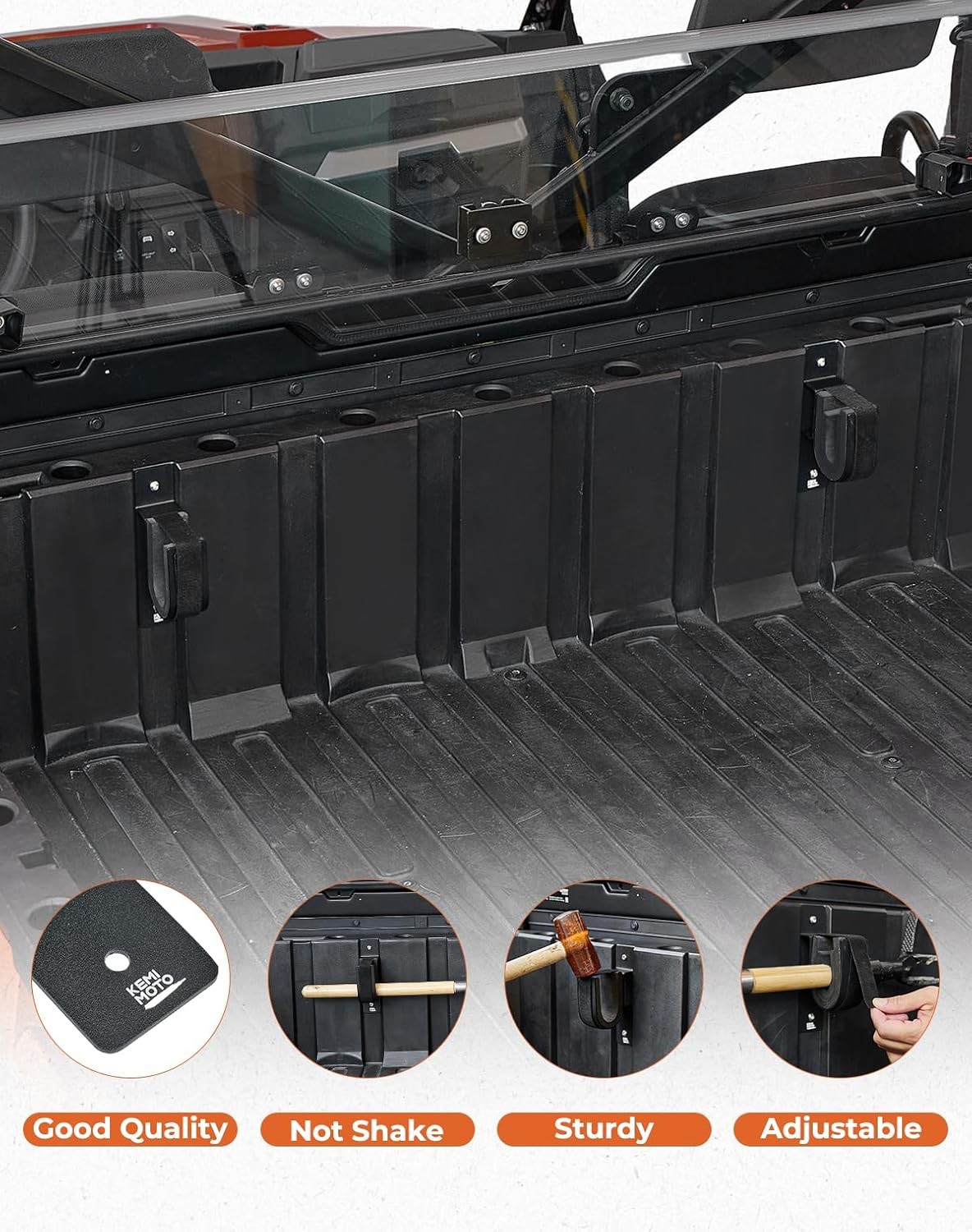 UTV Tool Rack Screw Mount UTV Tool Holder Shovel Bow Rack Side by Side