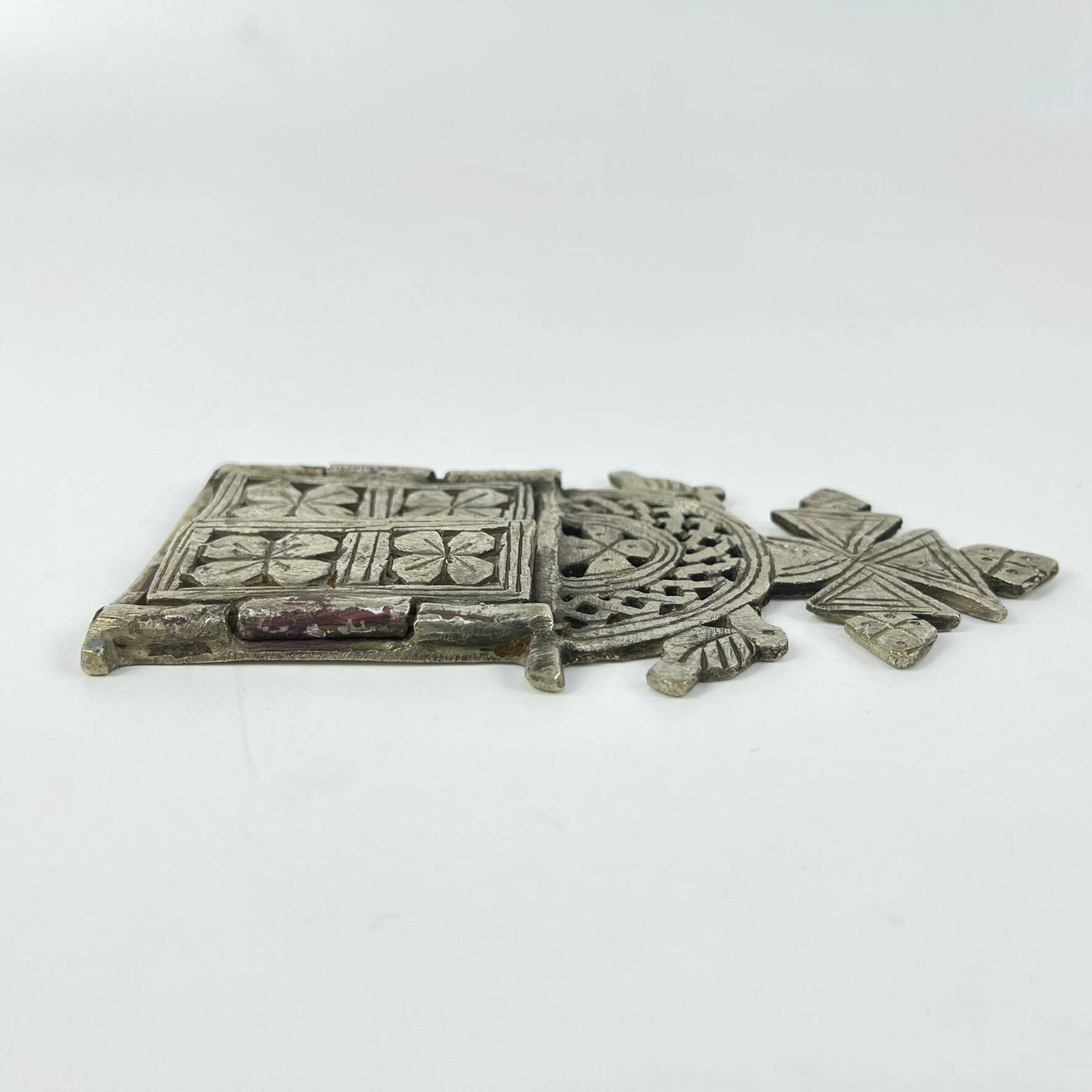 3 Panel Metal Painted Coptic Icon Ethiopia
