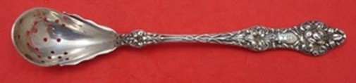 Old Orange Blossom by Alvin / Gorham Sterling Olive Spoon Original Pierced 6″