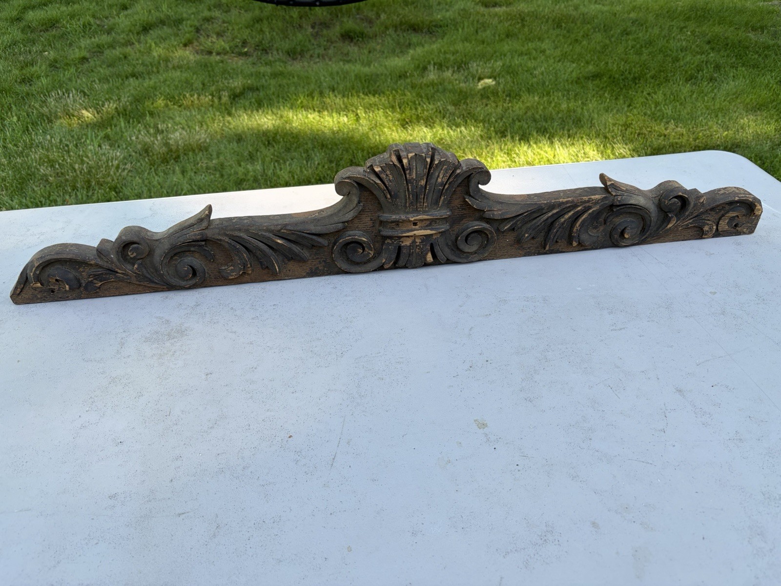 1900’s Era Ornate Salvaged Furniture Crown / Topper, Free S/H