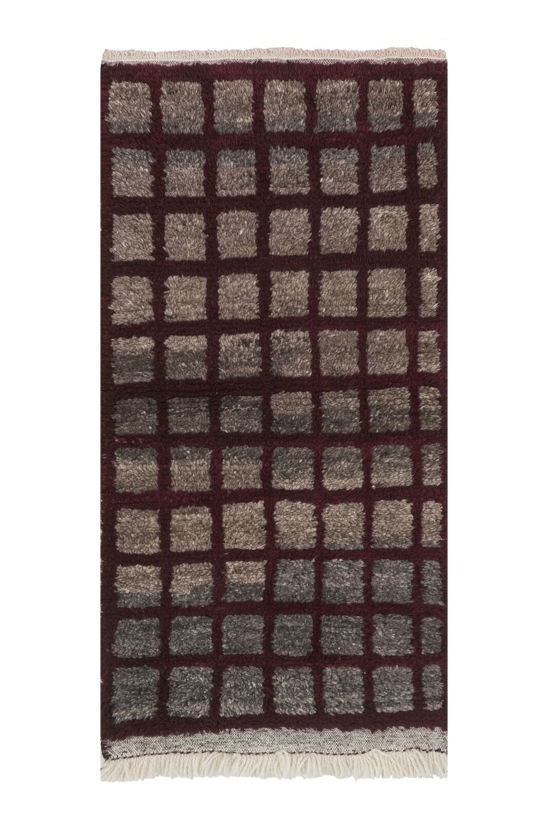 Vintage Gray Organic Angora Wool Turkish Tulu Rug – Small Shaggy Carpet
