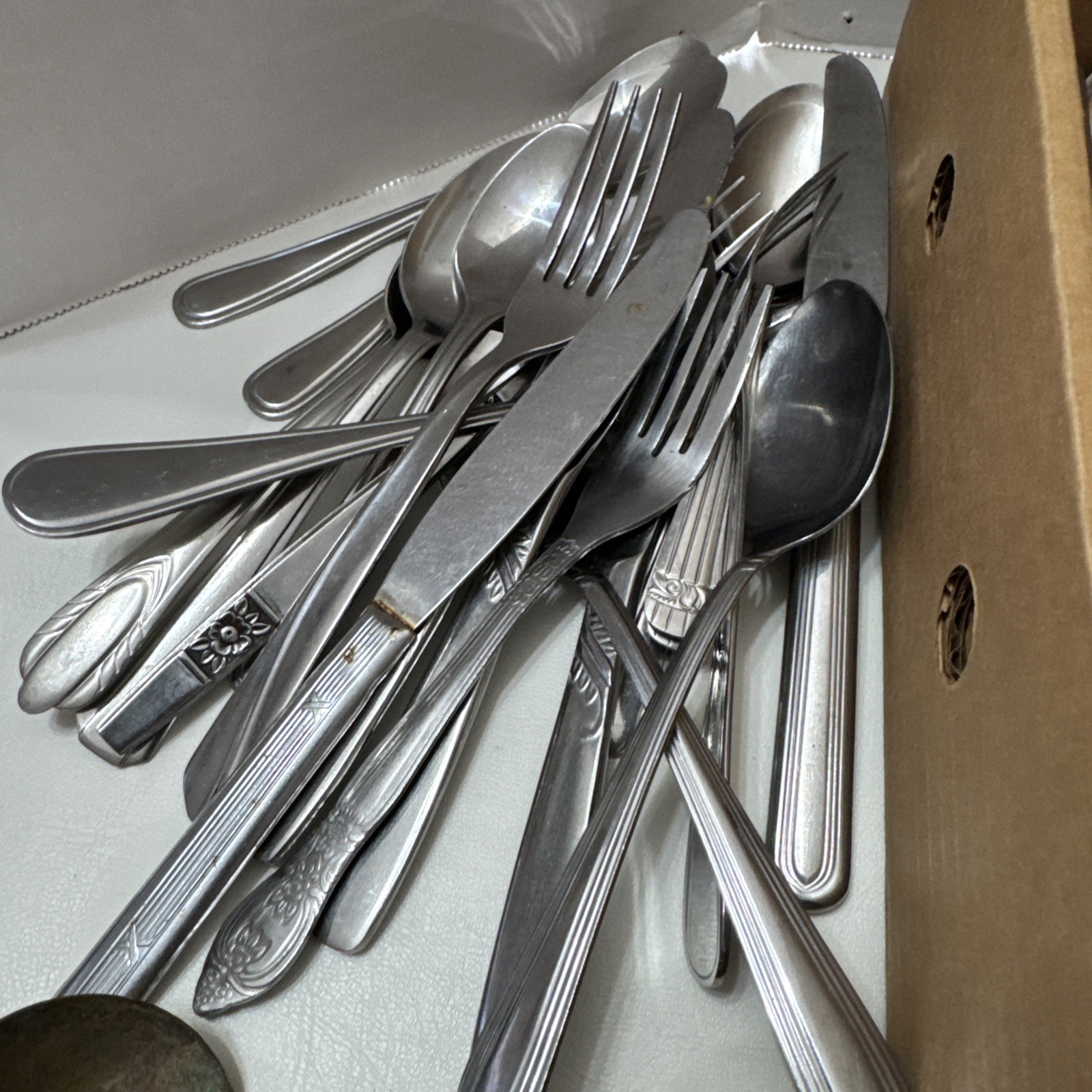 Lot of 15 Lbs Vintage Assorted Flatware Silverware