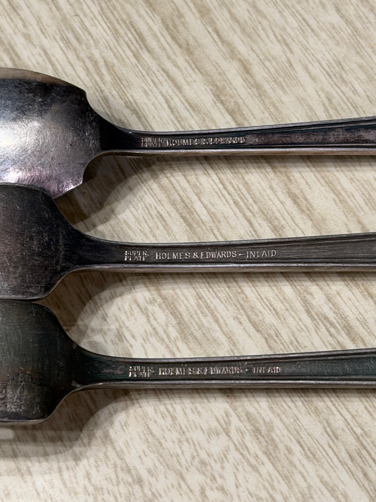 HOLMES & EDWARDS Silver plate 1923 CENTURY 2 Forks & Sugar Spoon Art Deco Urn