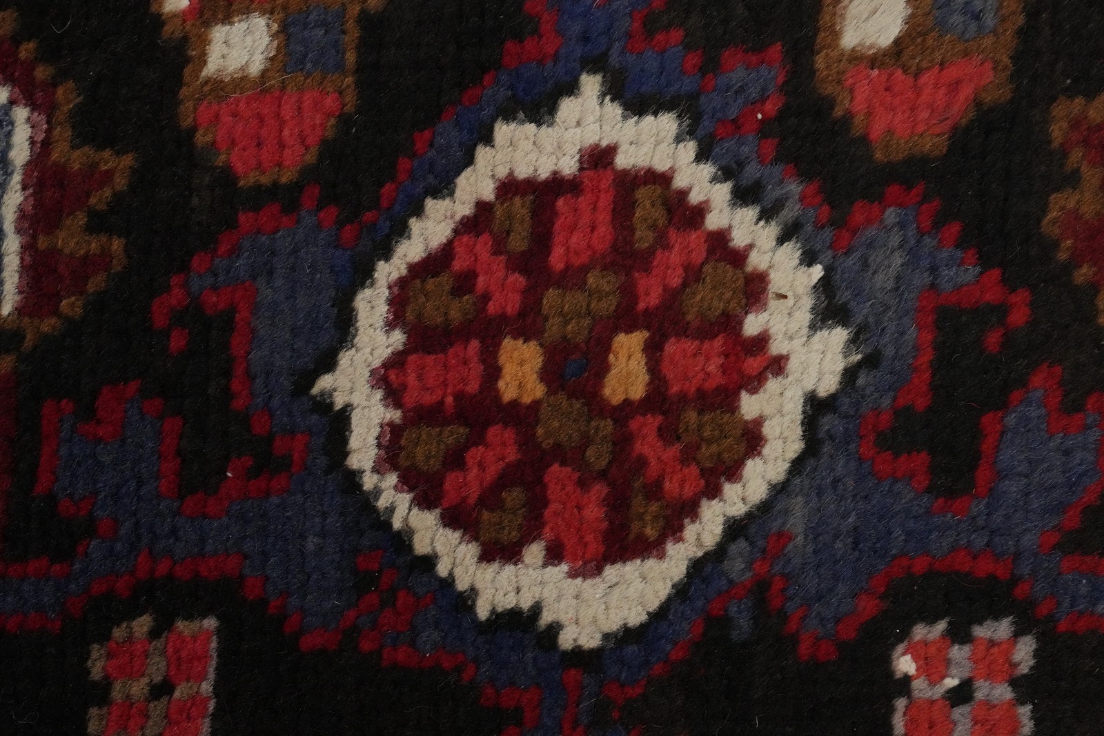 Traditional Rust Wool Hand-knotted Vintage Geometric Living Room Rug 7×10 Carpet