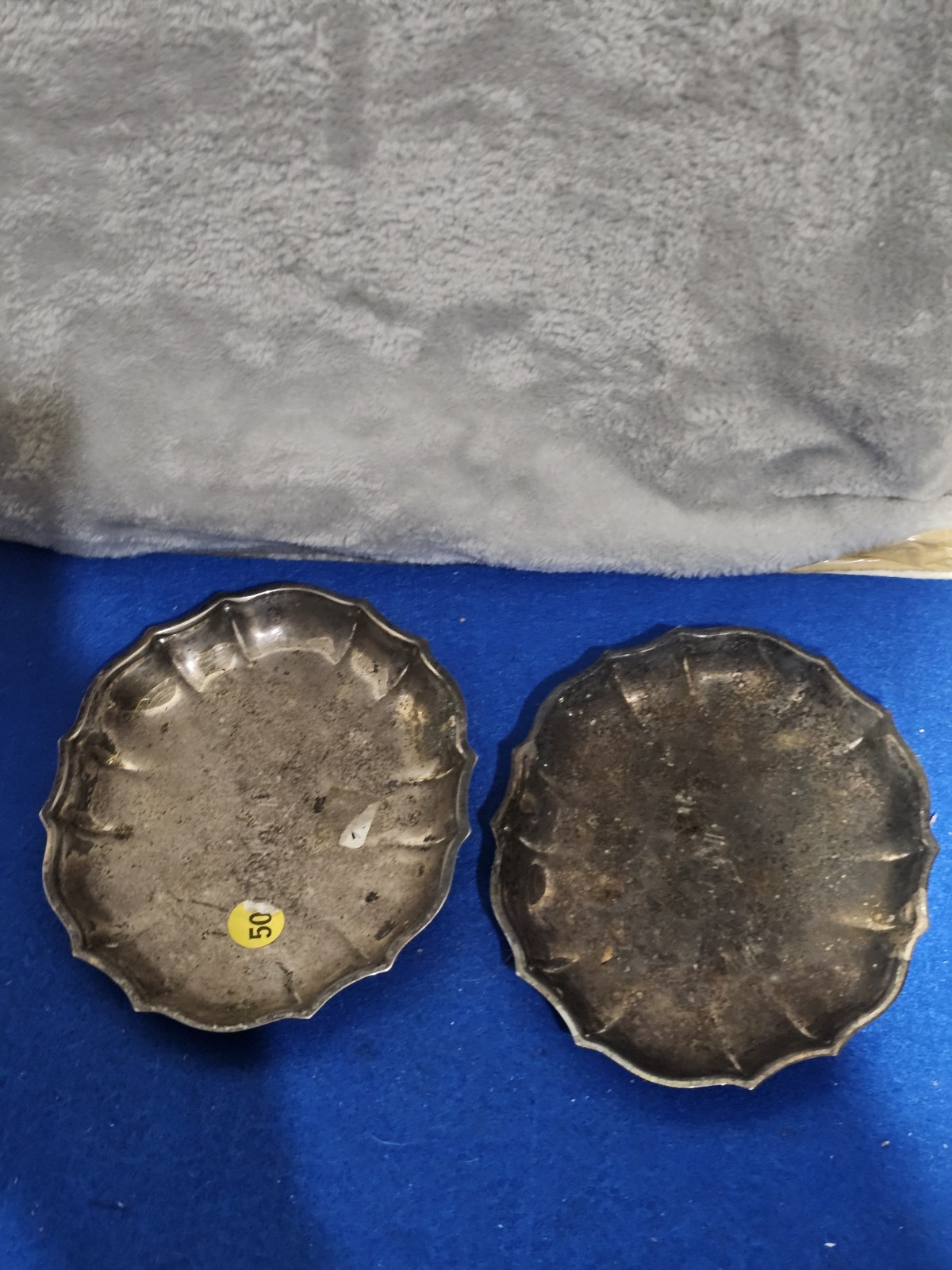 Vintage Silver Plate Tray Set of 2