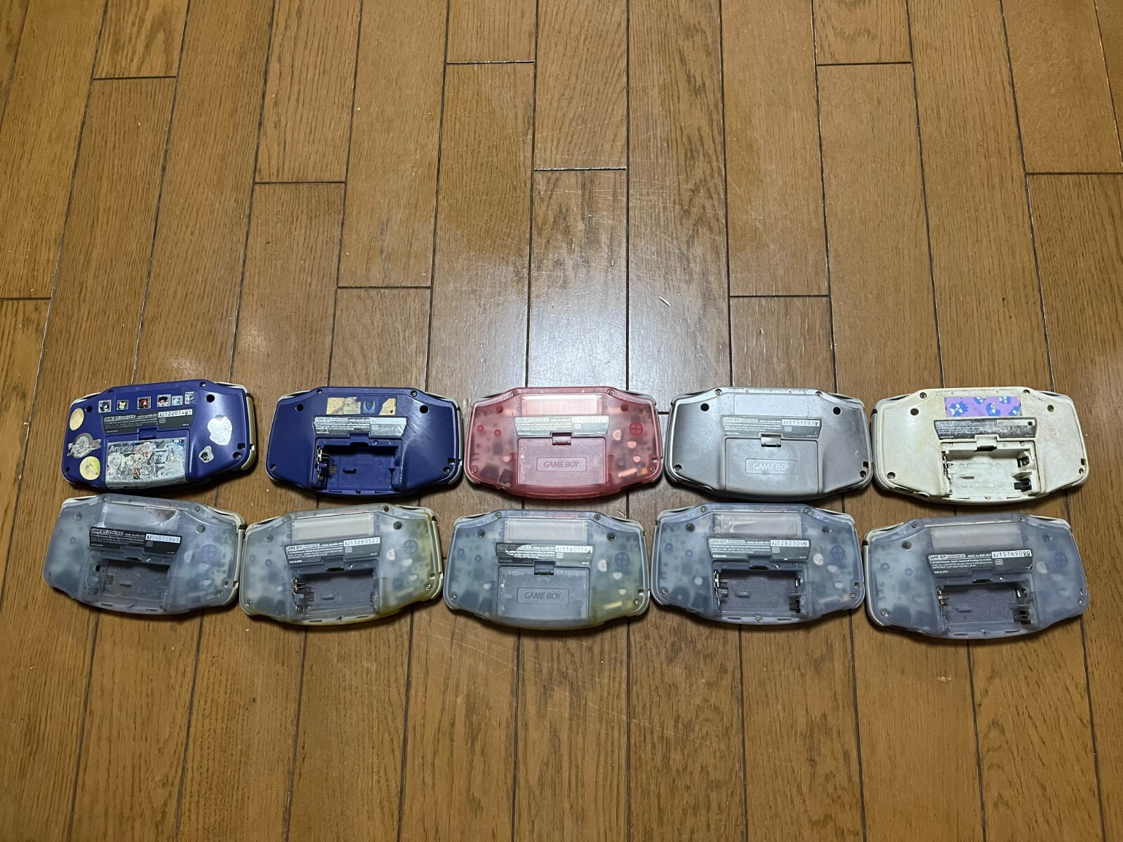 Lot of 10 GameBoy Advance for parts Nintendo random color Console GBA