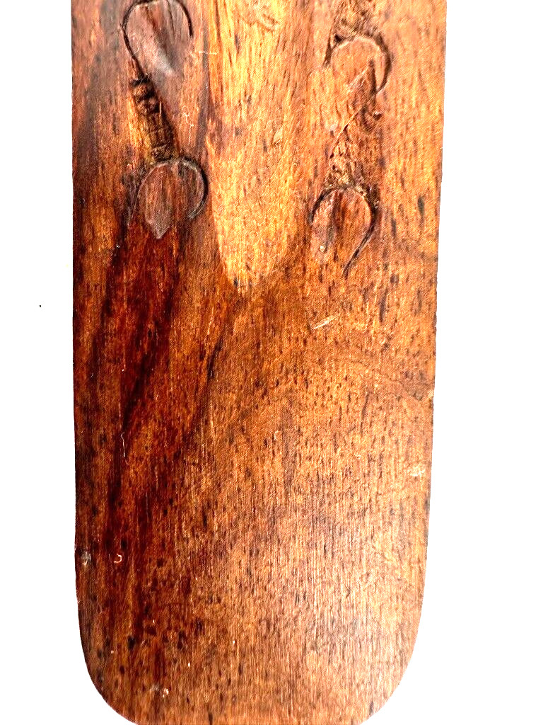Vintage INCENSE BURNER Medium Wood tone BOHO Flat Burner Ash Catcher Hippy 12″
