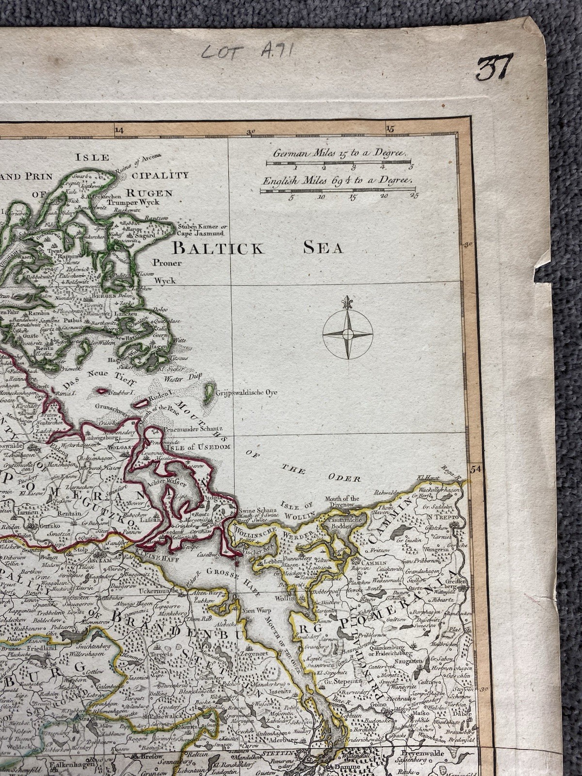 Map Of The Electorate of Brandenburg, Germany 1794 Antique Political Map Europe