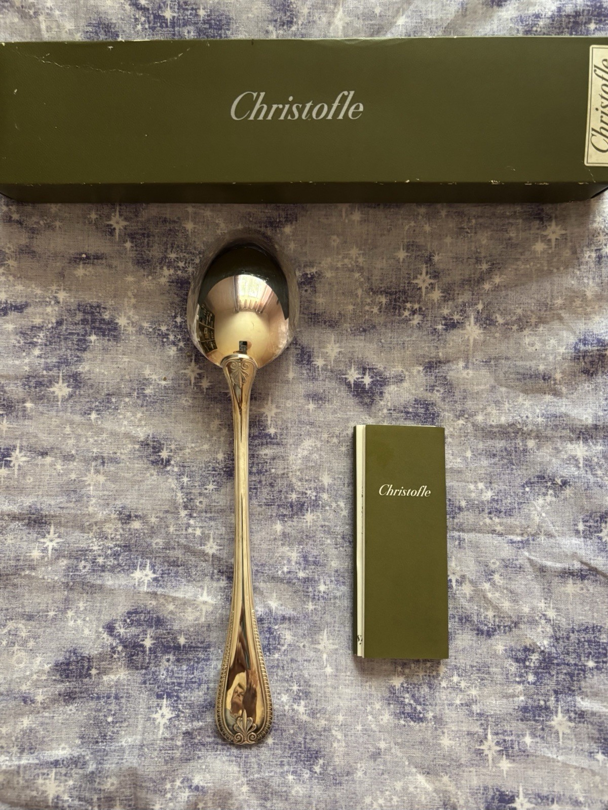 Vintg Silver PlateServing Spoon Christophe 10in New BIG Sale