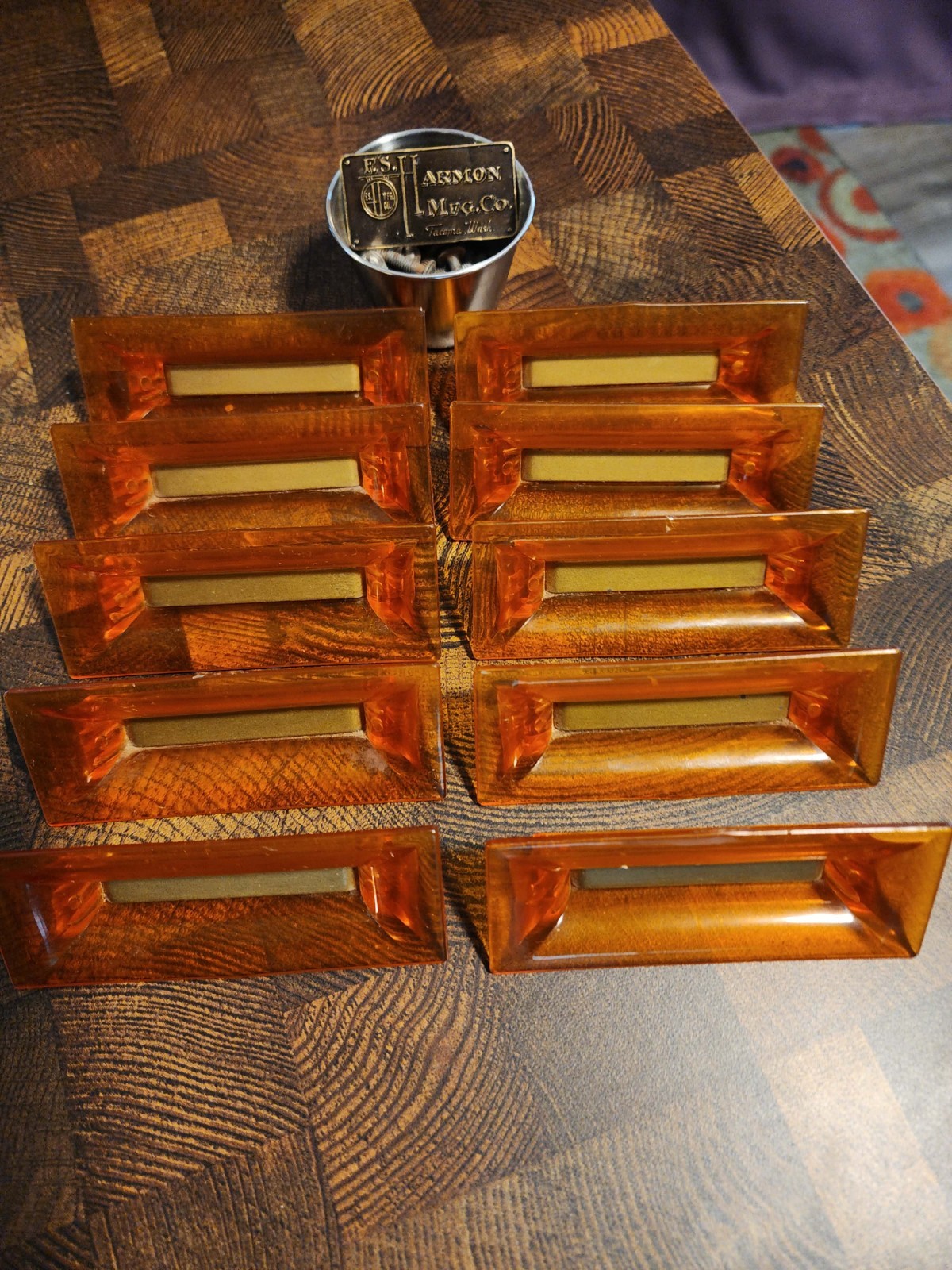 Vintage F.S. Harmon Mfg. Co. Drawer Pulls & Hardware 10 pc Lot