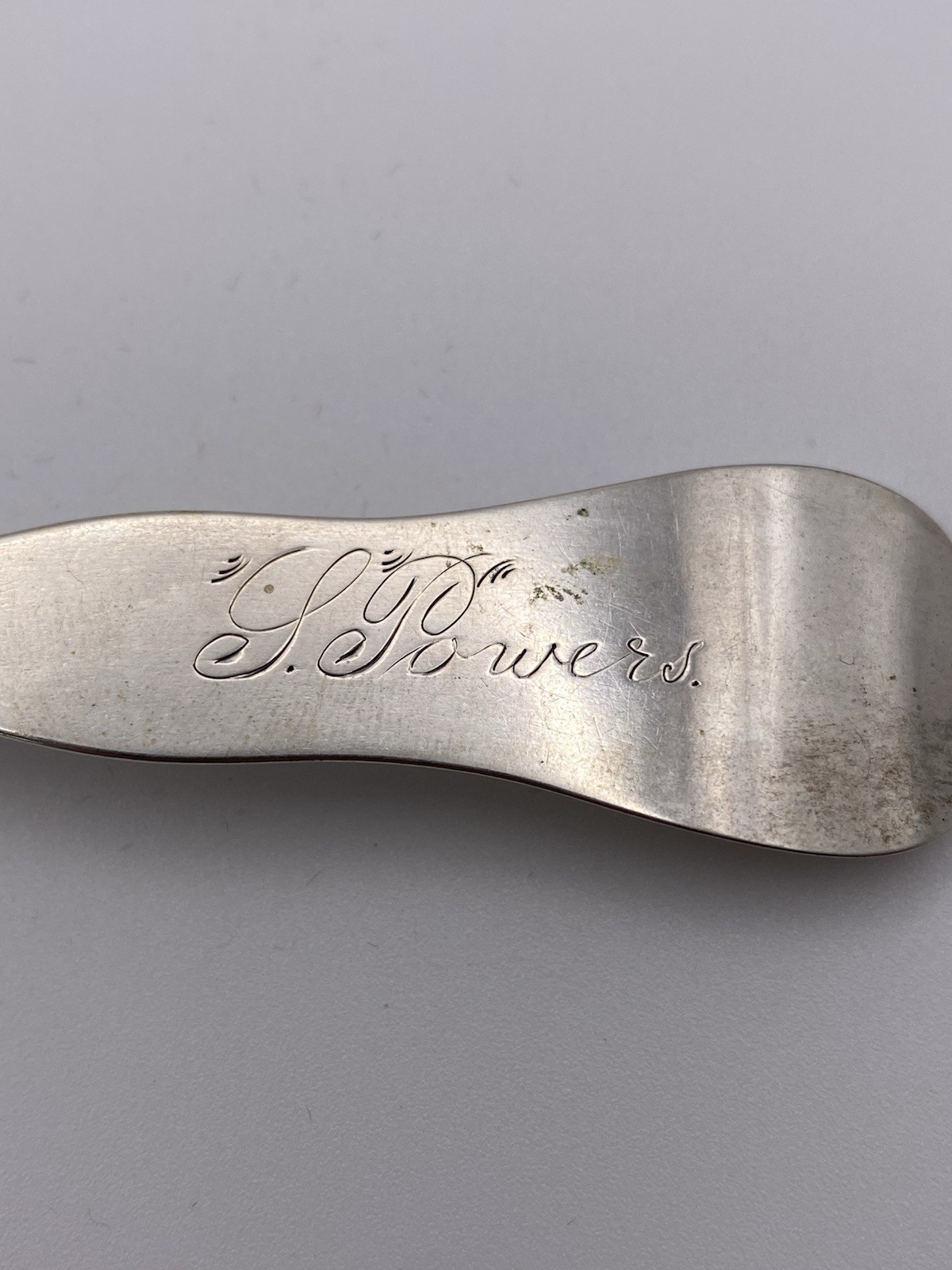 Neat Coin Silver Tea Caddy Spoon