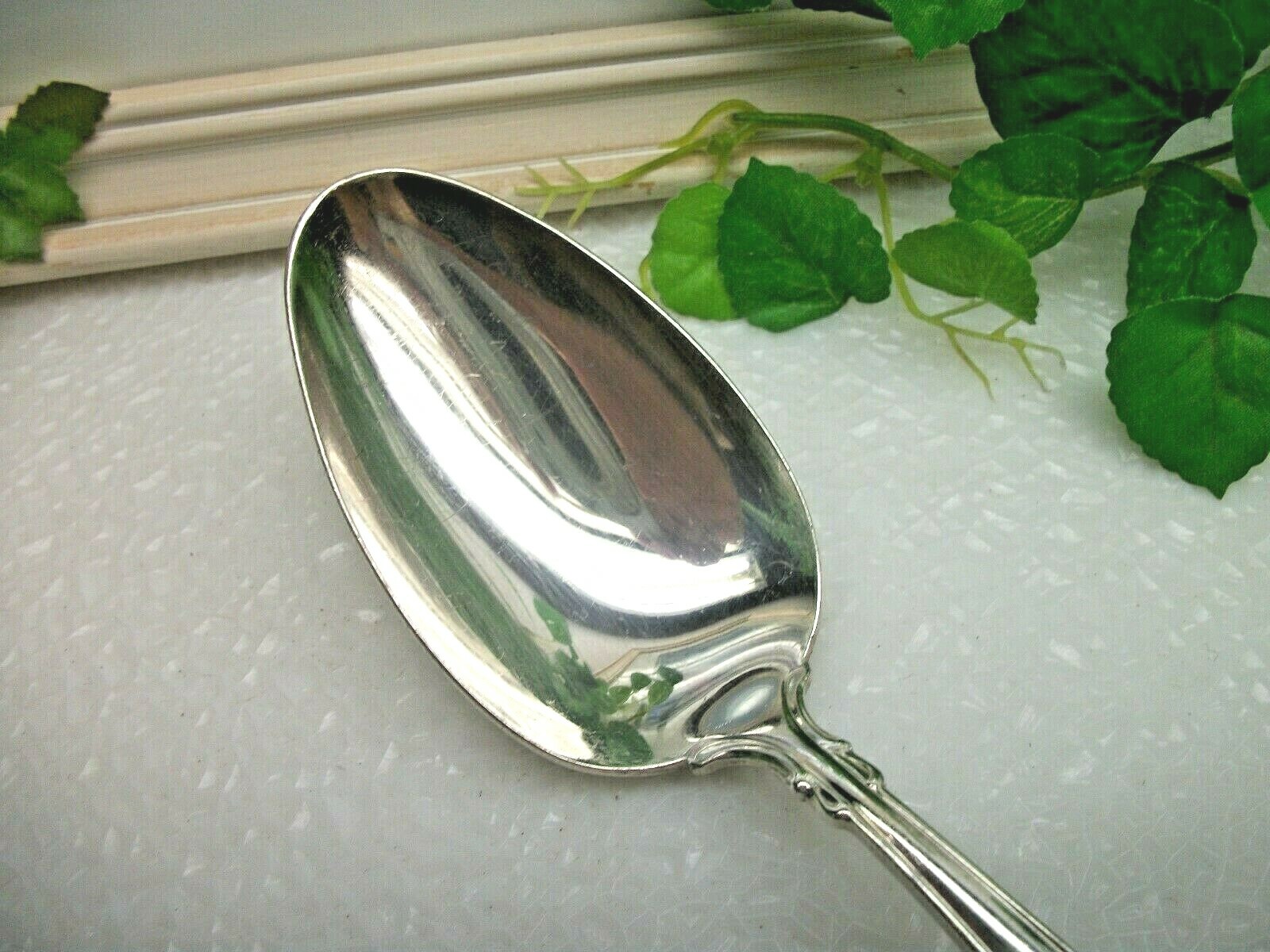 International Deep Silver WAKEFIELD Silverplate Solid Serving Spoon 1965