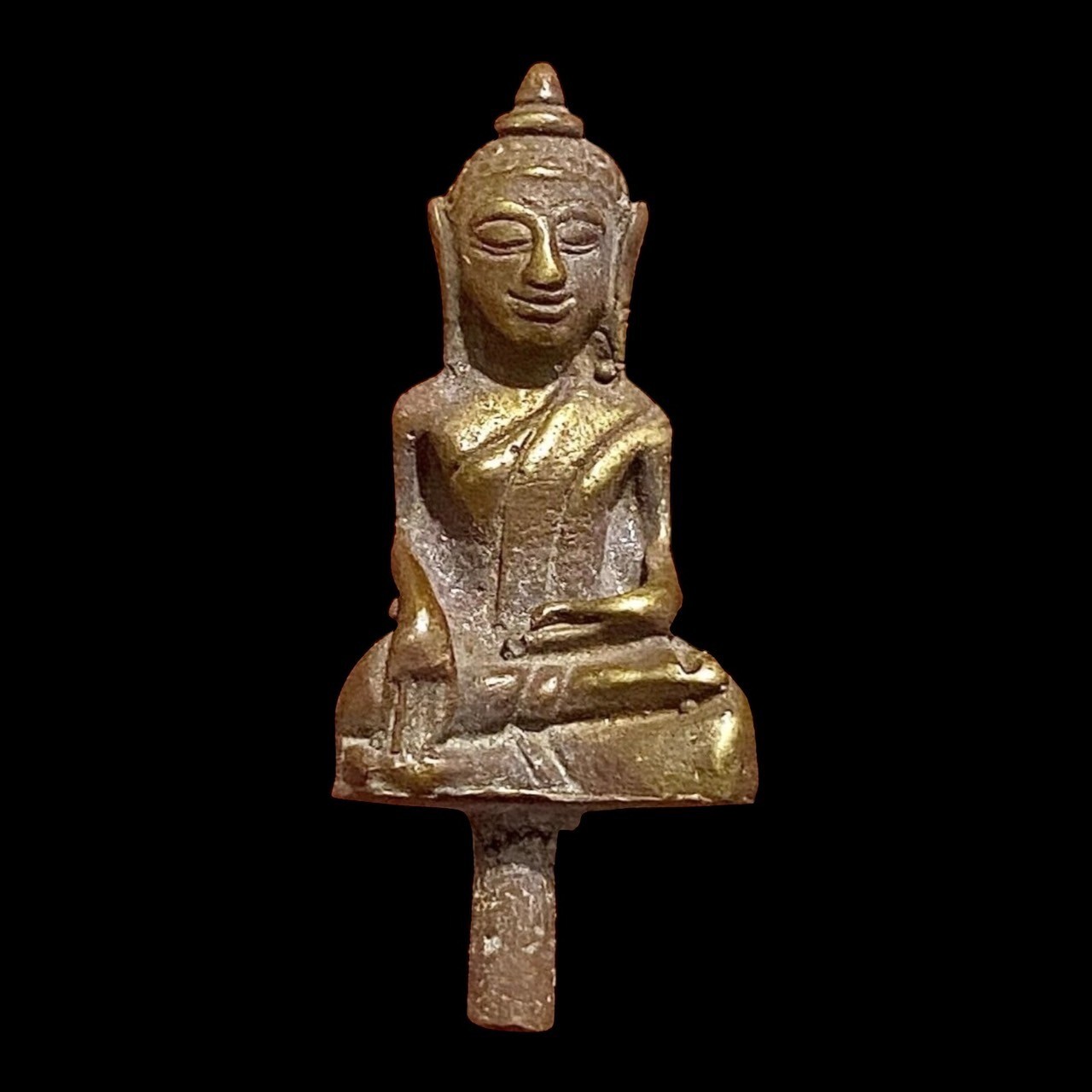 Thai Buddha Amulet Ancient Phra Yod Tong Ayuthaya Kindness Talisman Rich Antique