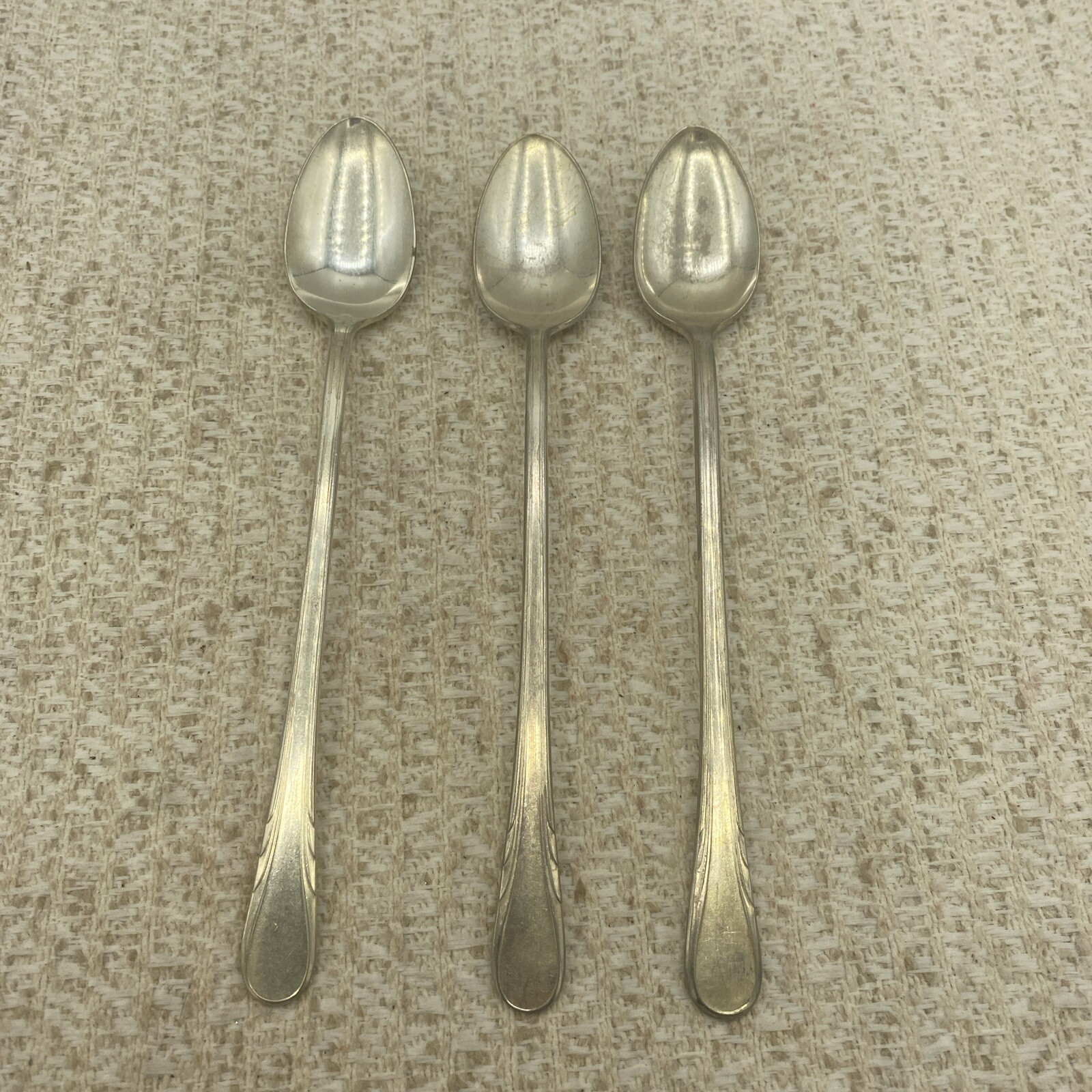 3-Vintage RC Co Silver Plate Teaspoons Argyle Teaspoons 7.5”