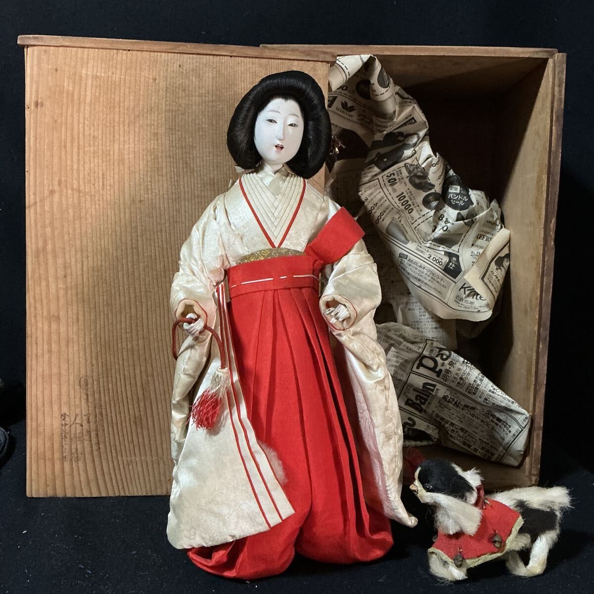 Very rare Antique Japanese Doll Ichimatsu Kyoto Hina Kimono Maiko Tall 12.2in