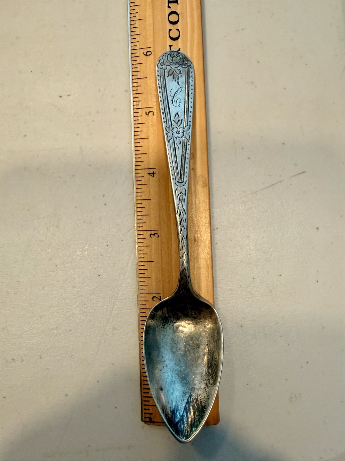 Early American Coin Silver Lot (2) 6”Teaspoons James Watts, Philadelphia