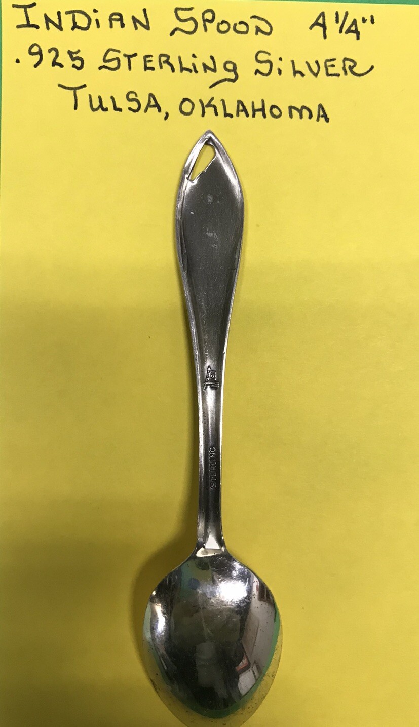 INDIAN SPOON TULSA OKLA .925 SILVER