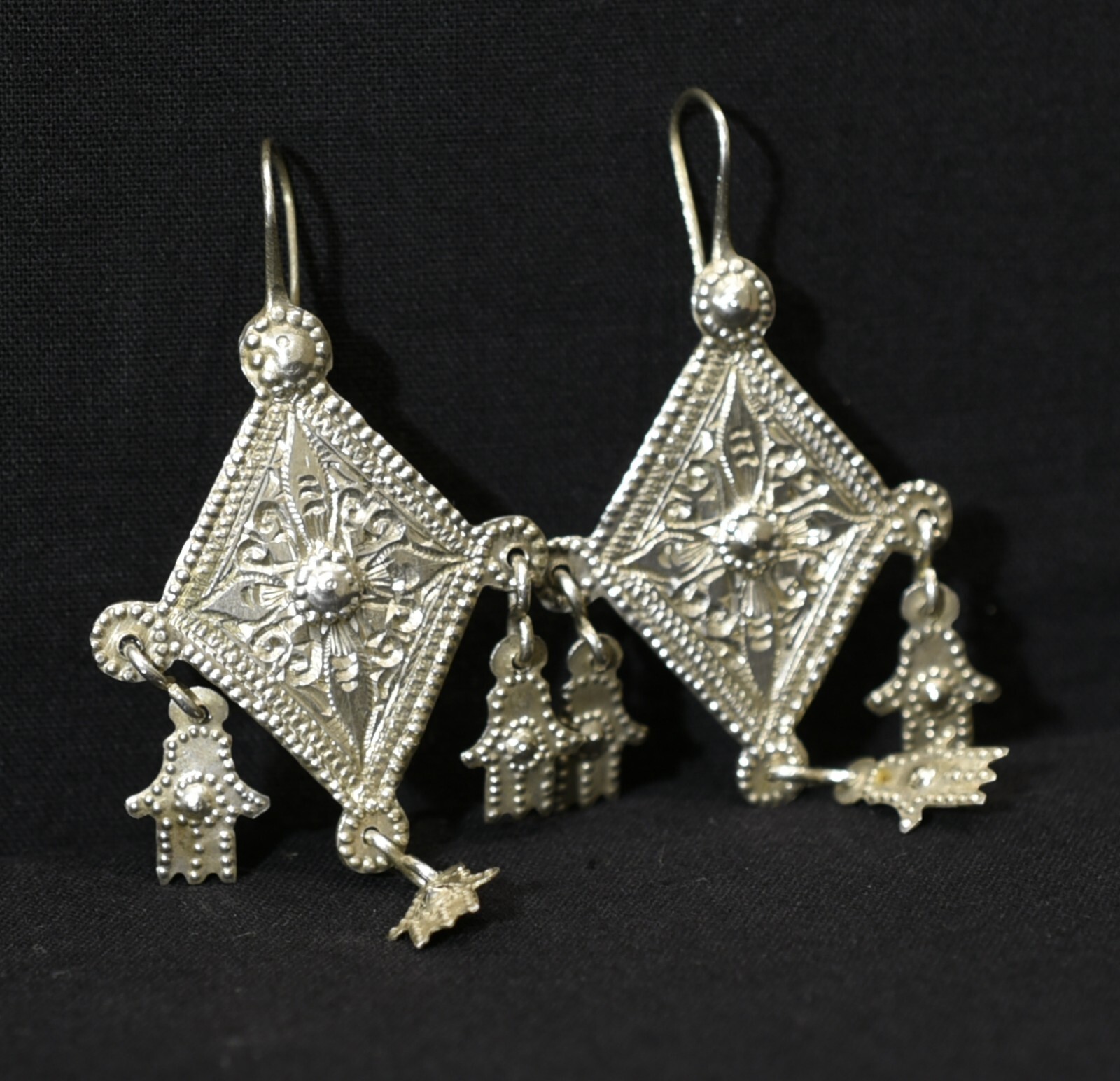 Old Berber Earrings – Hands of Fatima – South Morocco