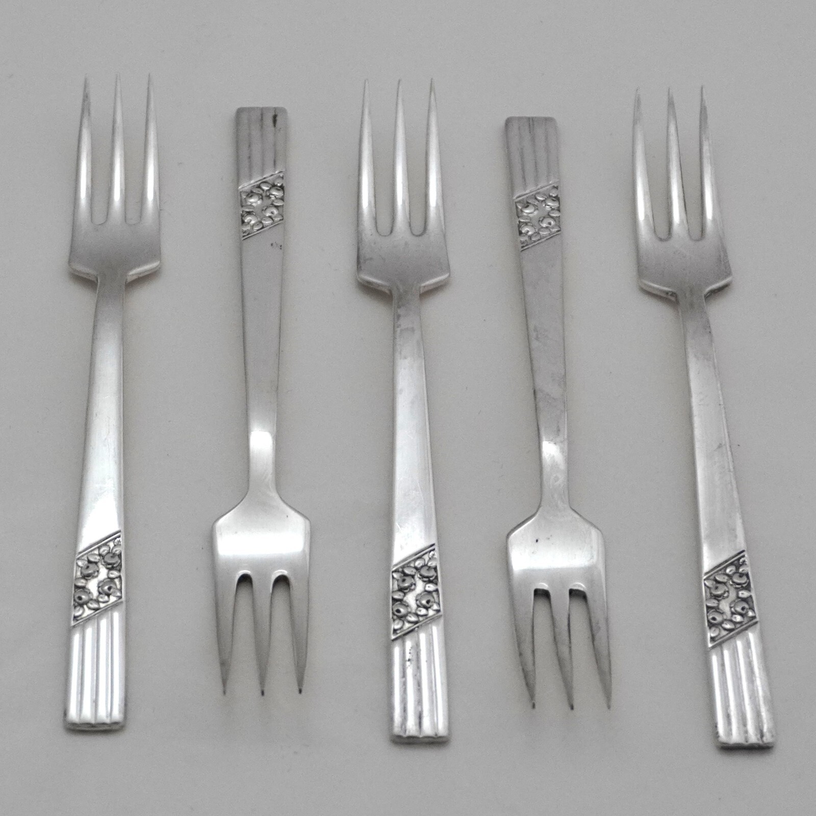 NEW ROSE Design ARDEN PLATE Sheffield Silver Service Cutlery Five Dessert Forks